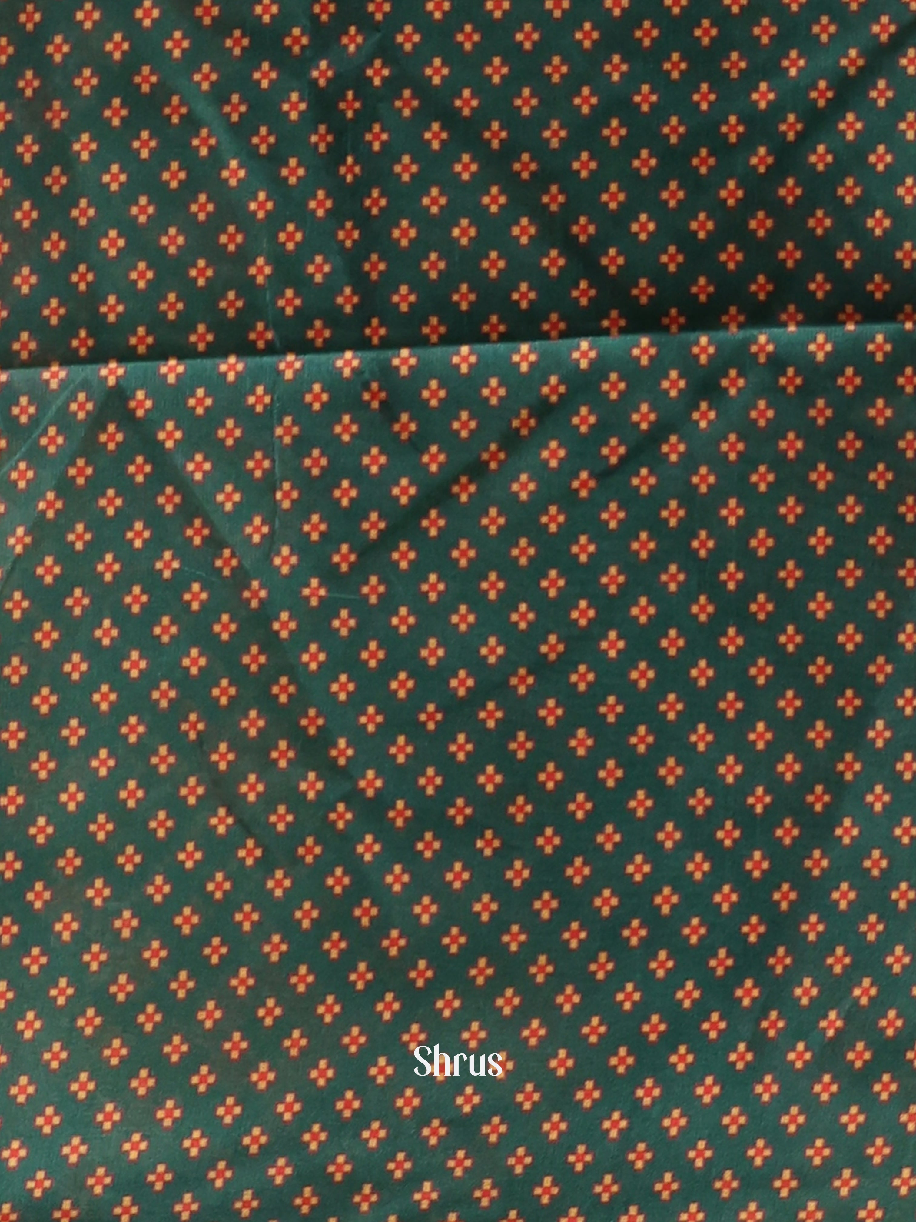 Cream & Green- Champa semitussar Saree - Shop on Shrus.com