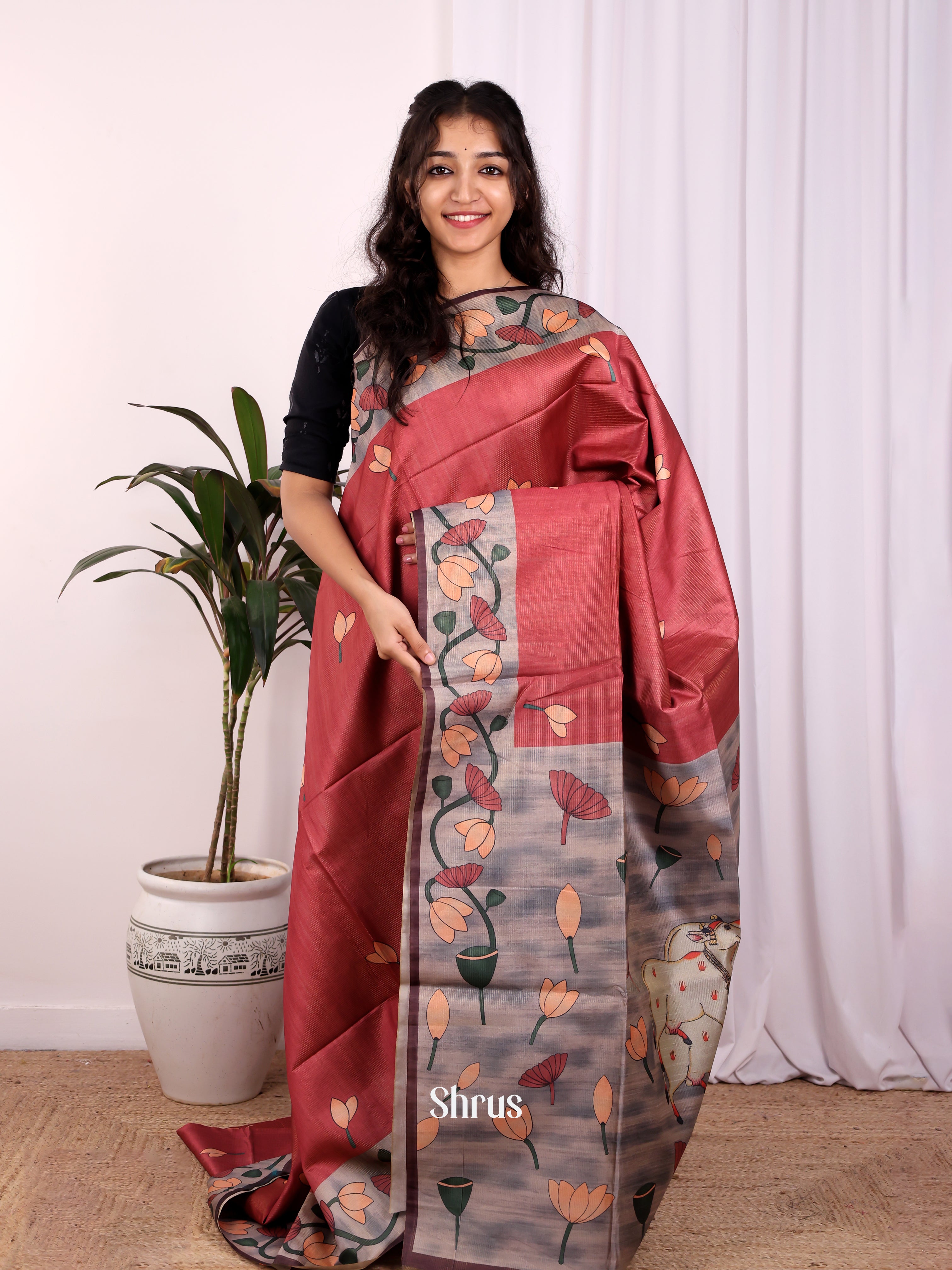 CJS22220- Champa semitussar Saree - Shop on Shrus.com