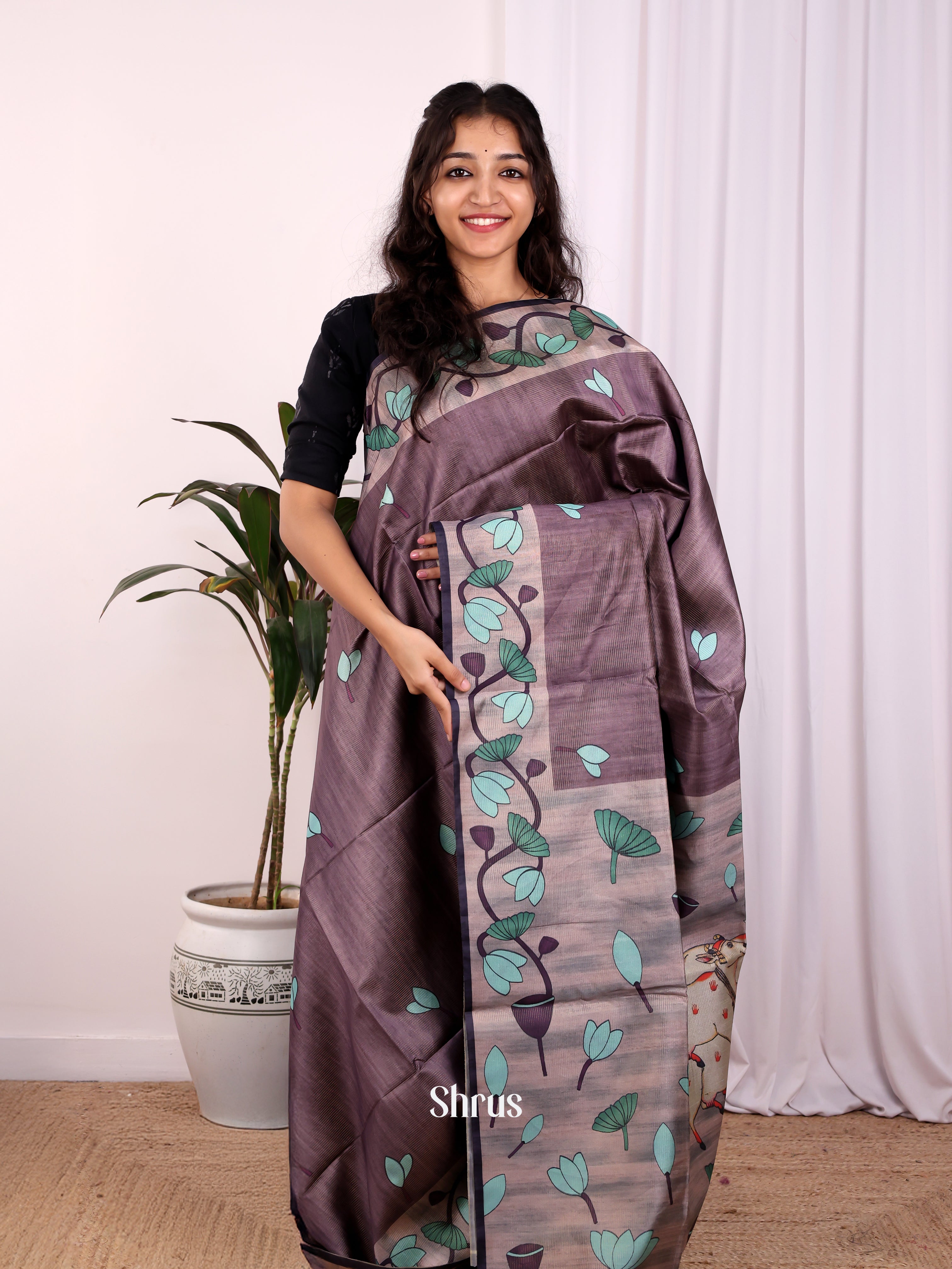 CJS22221- Champa semitussar Saree - Shop on Shrus.com