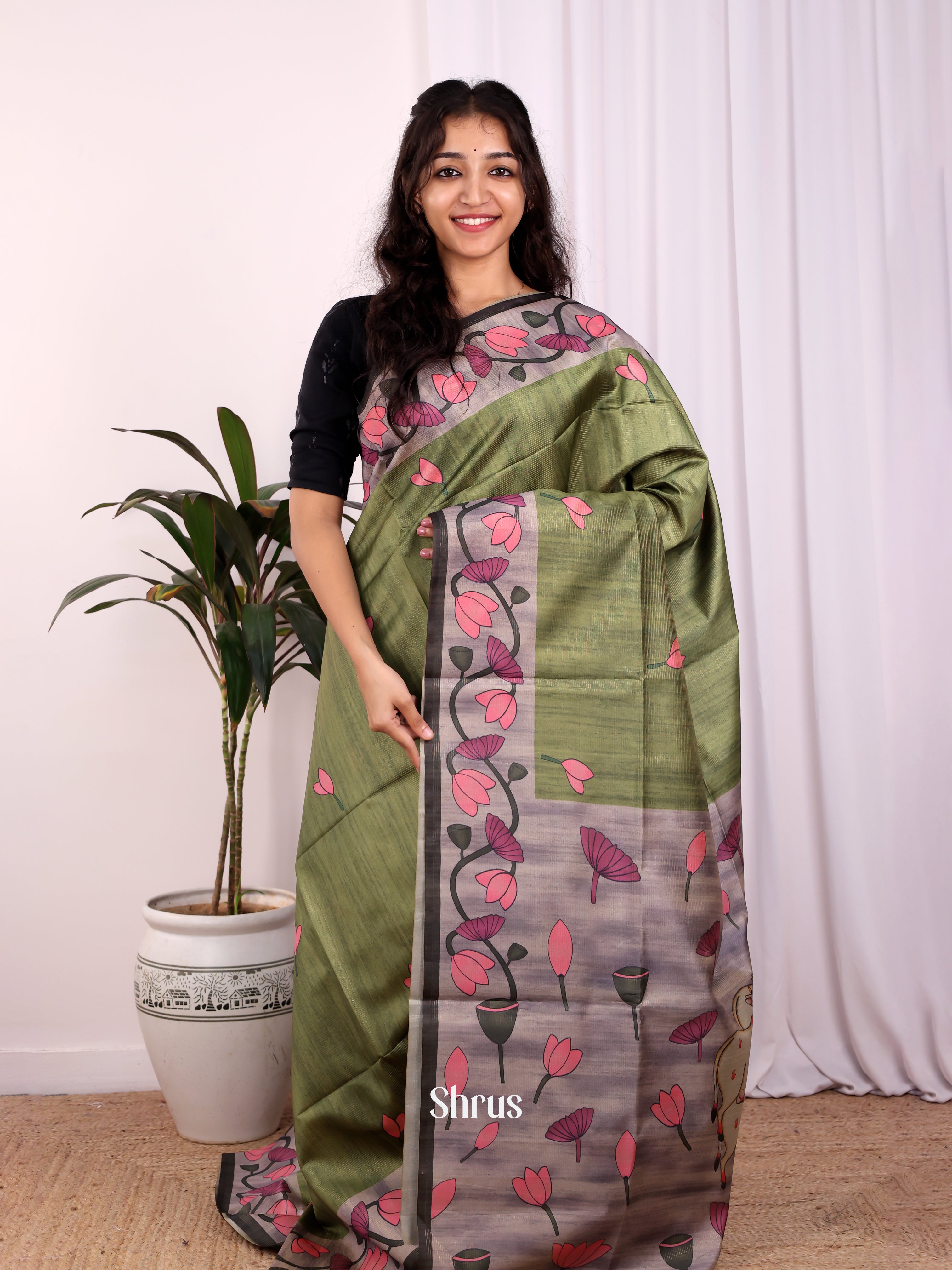 CJS22223- Champa semitussar Saree - Shop on Shrus.com