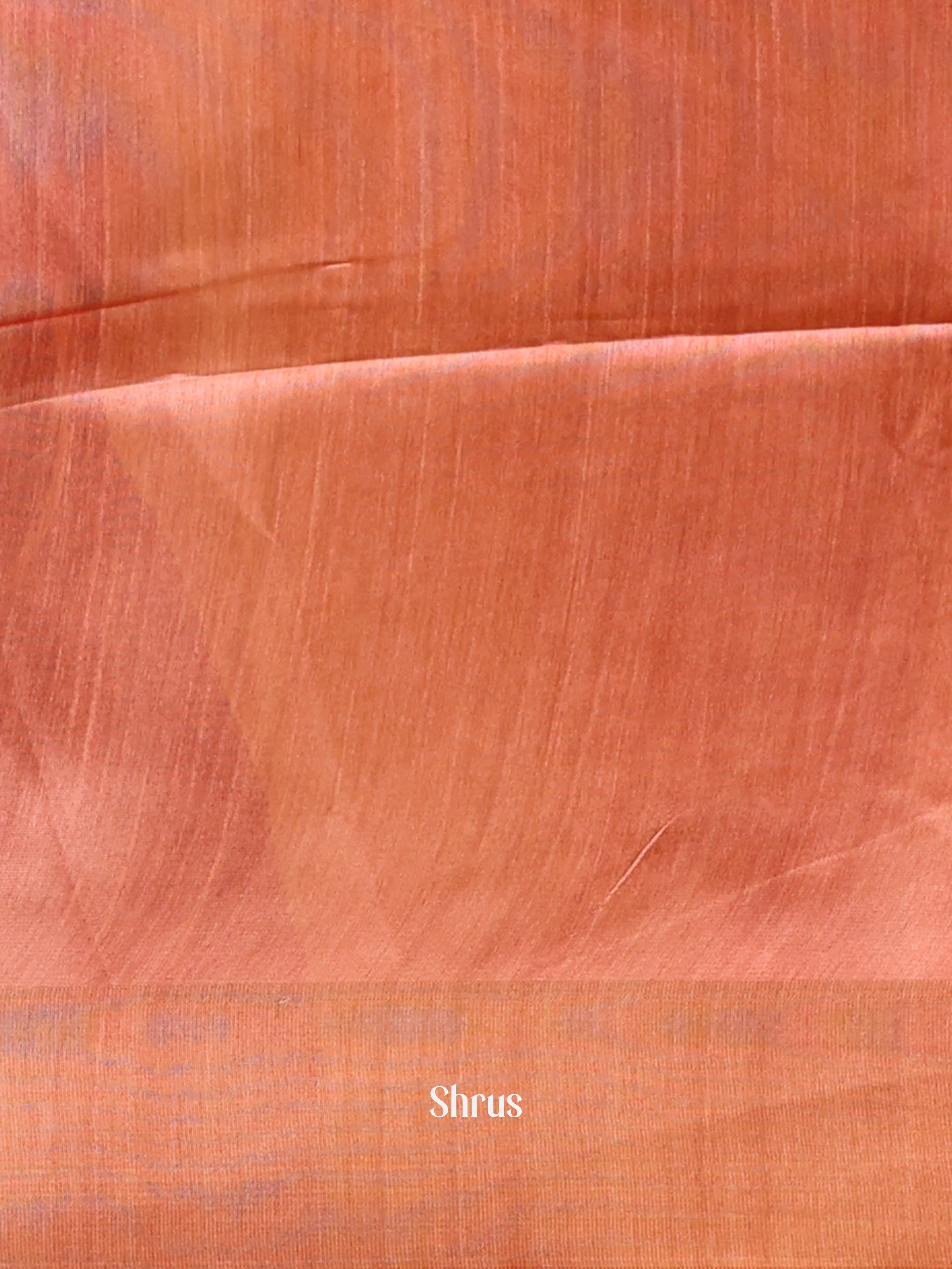 Grey & Peach- Champa semitussar Saree - Shop on Shrus.com