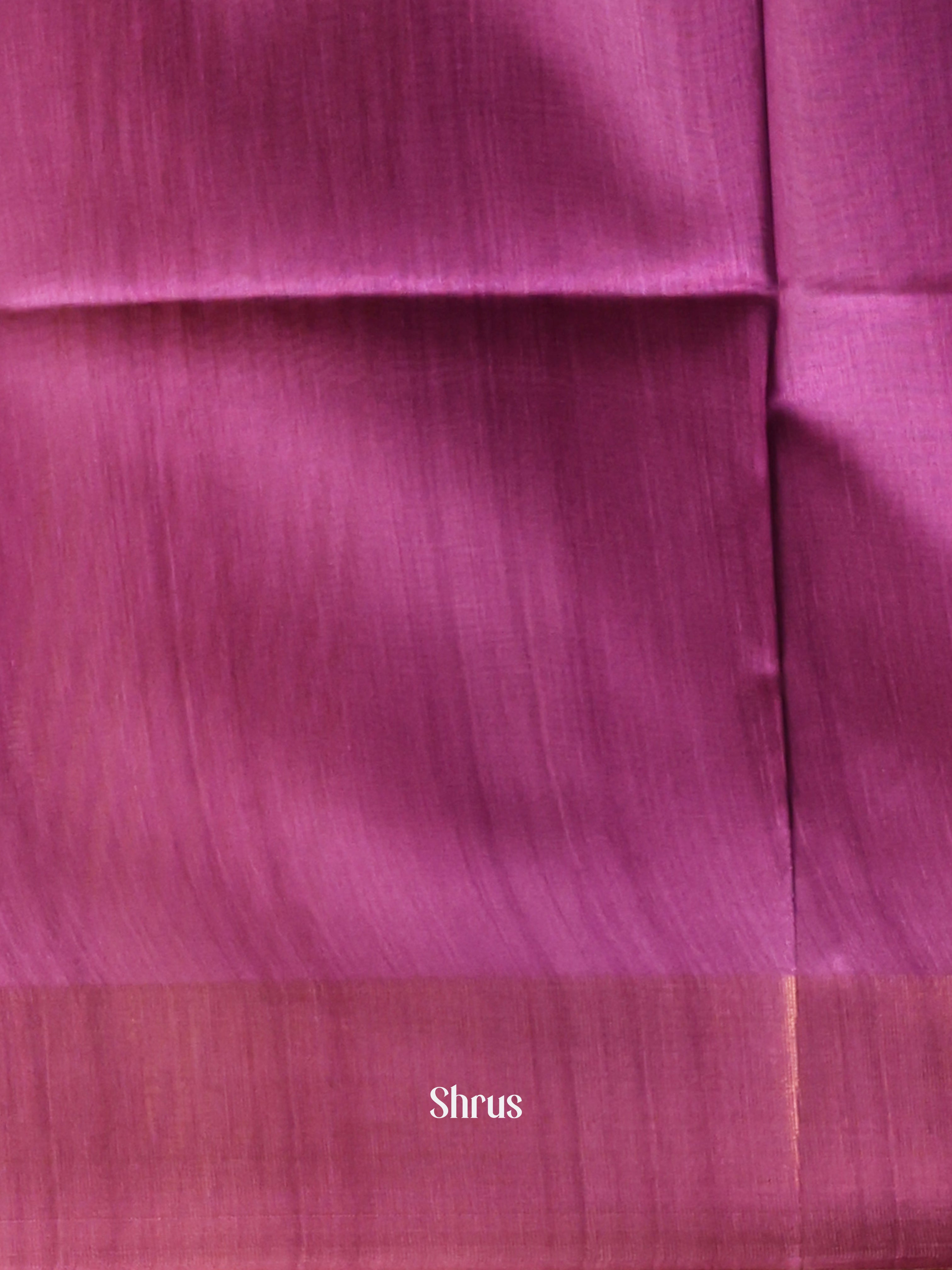 Cream & Majenta- Champa semitussar Saree - Shop on Shrus.com