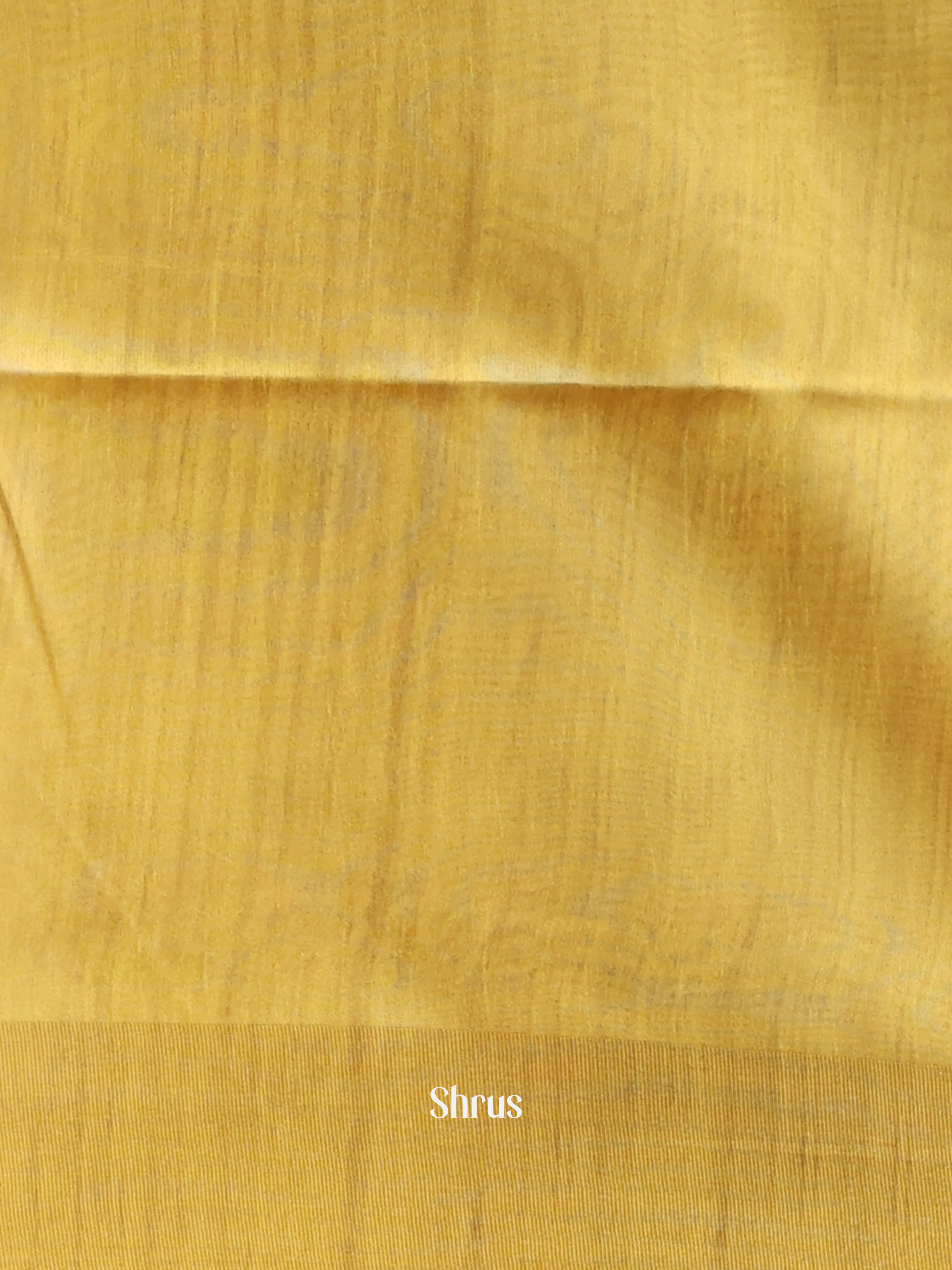 Blue & Mustard- Champa semitussar Saree - Shop on Shrus.com