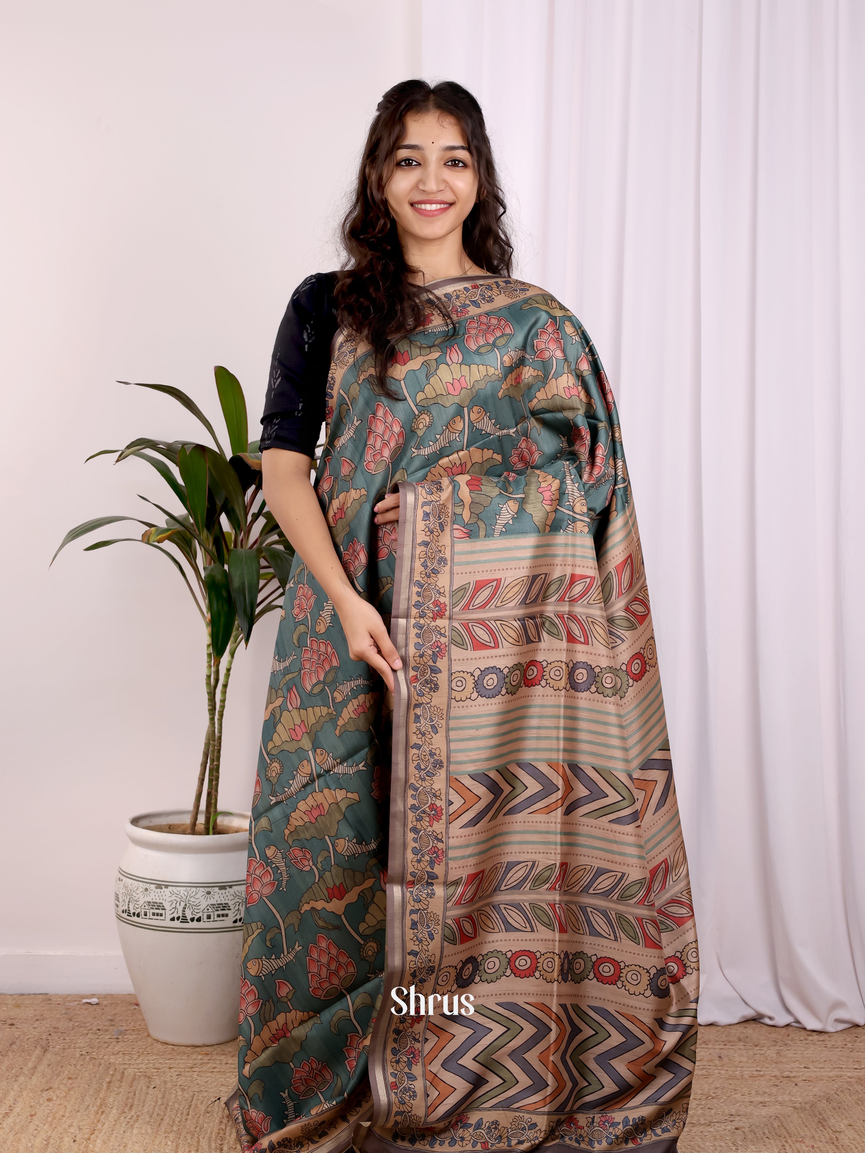 CJS22256 - Champa semitussar Saree - Shop on Shrus.com