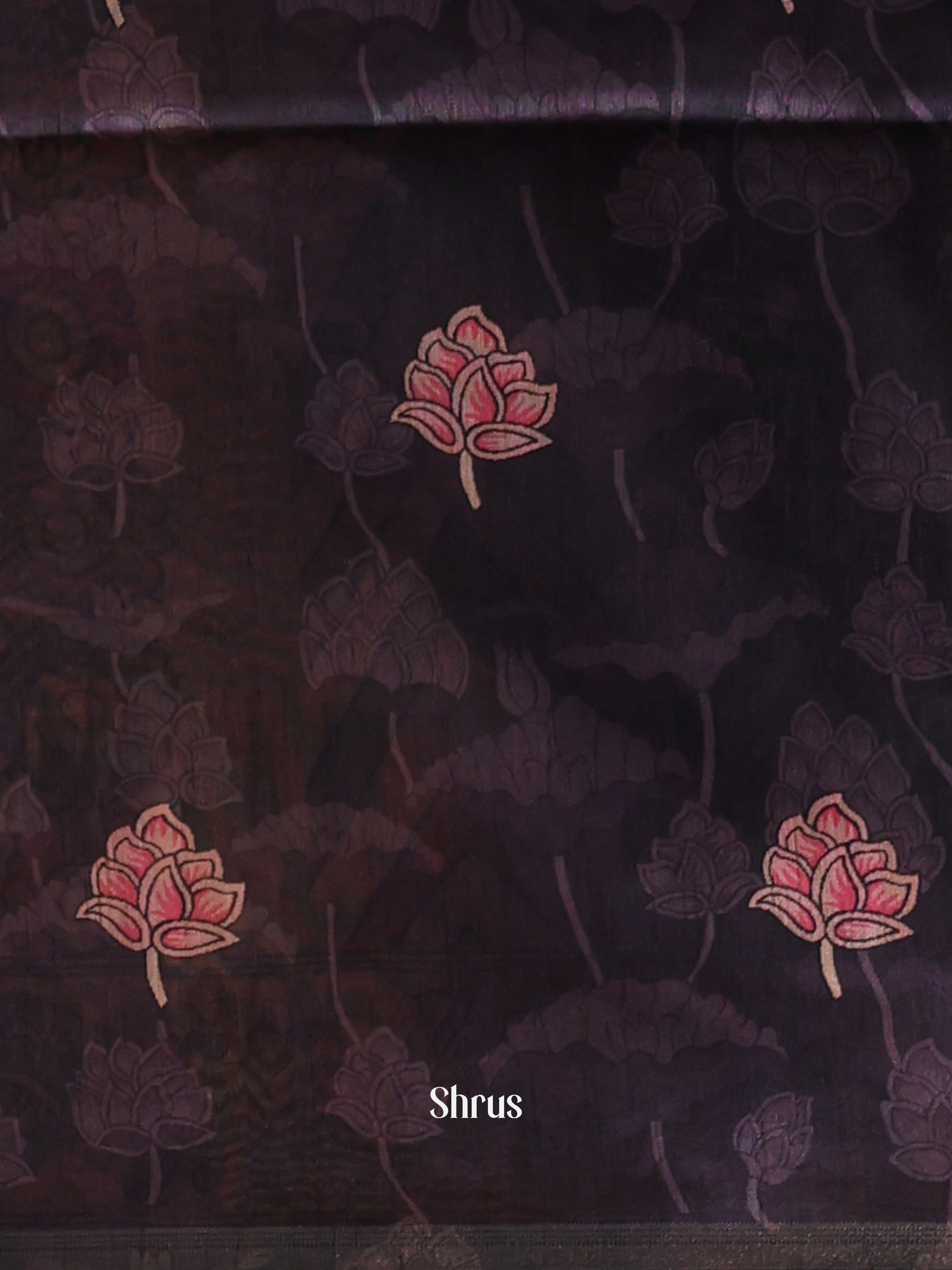 Brown- Champa semitussar Saree - Shop on Shrus.com