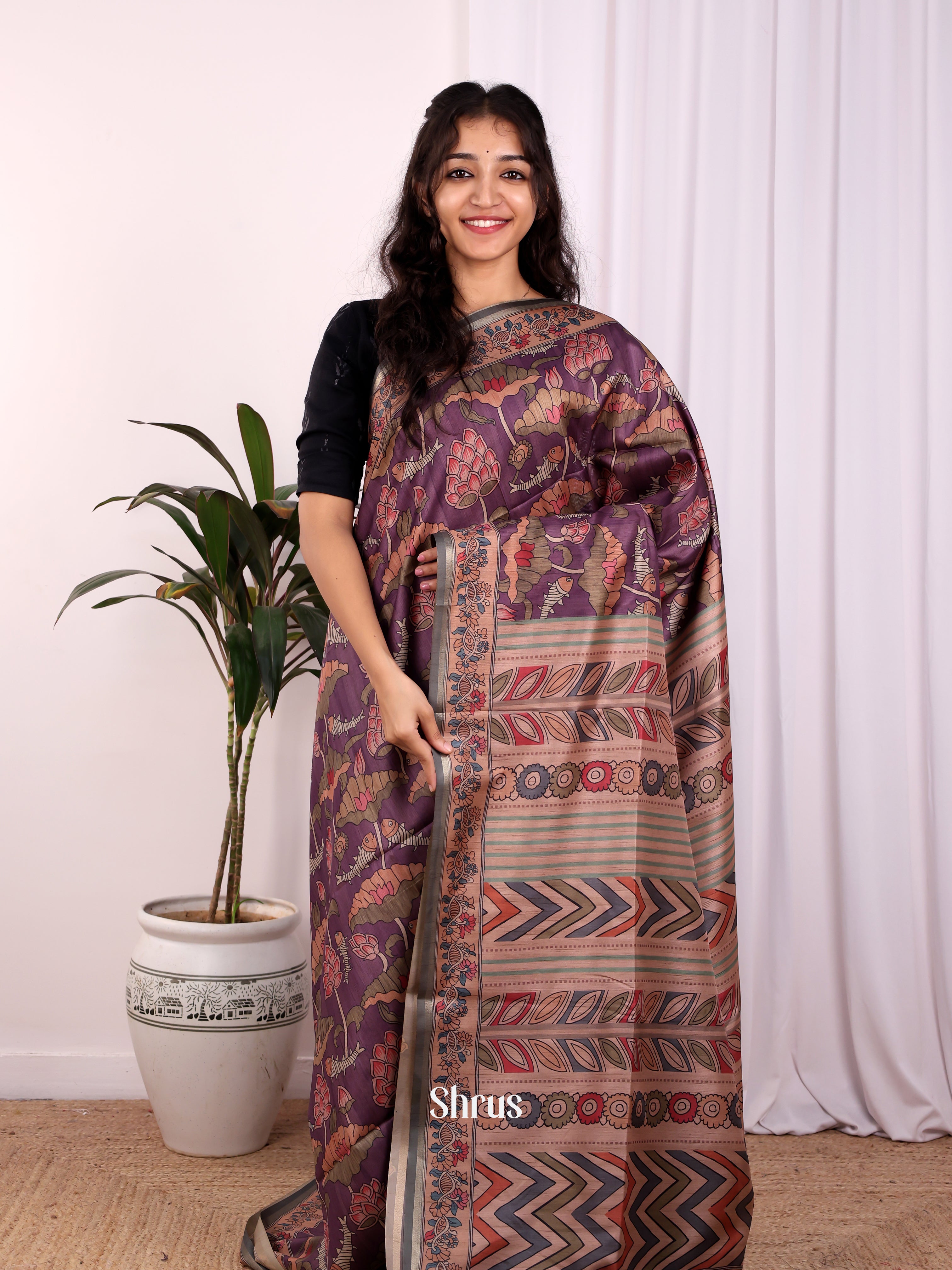 CJS22260 - Champa semitussar Saree - Shop on Shrus.com