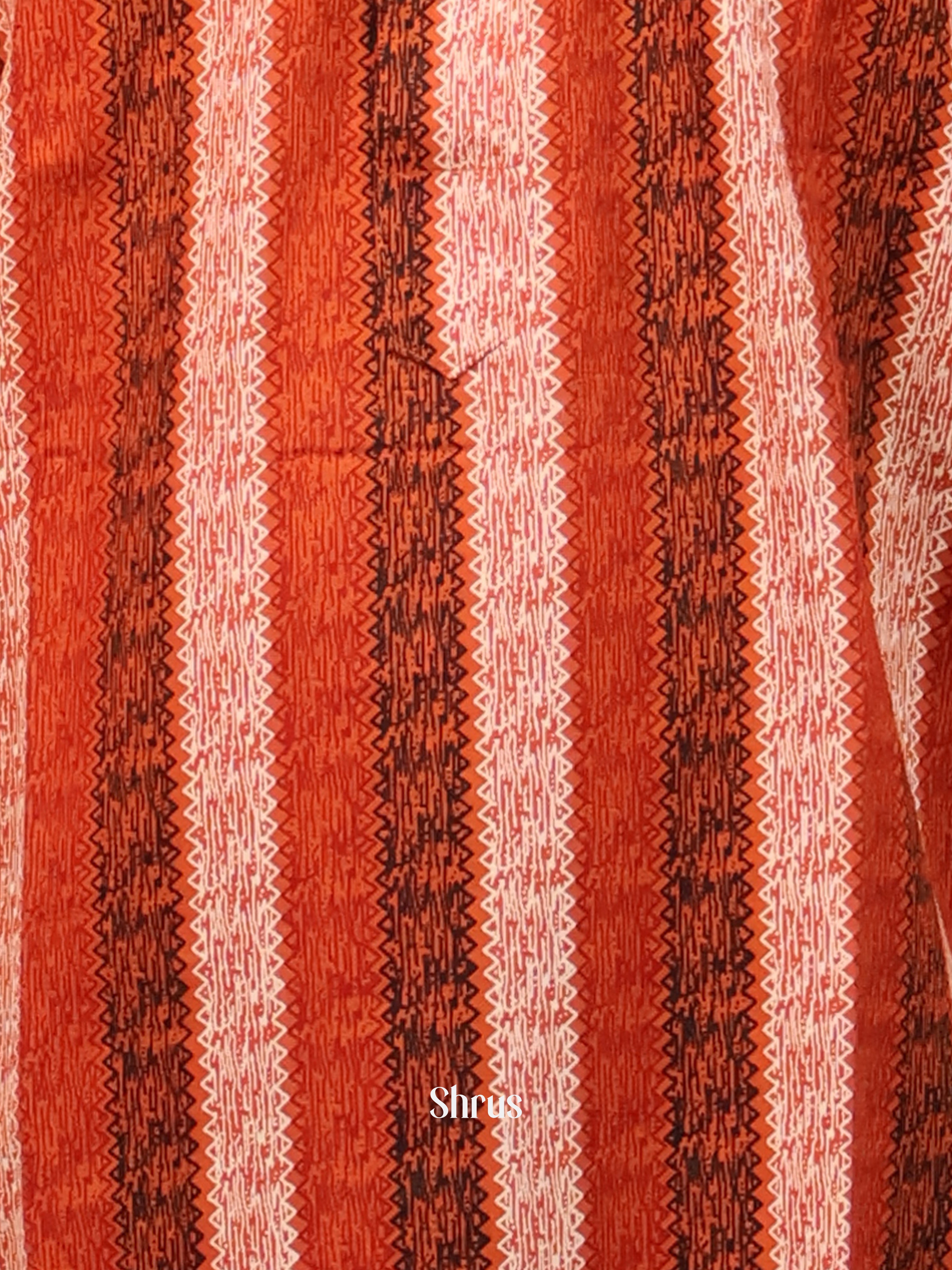 Red & Brown- Readymade Men's Kurta - Shop on Shrus.com