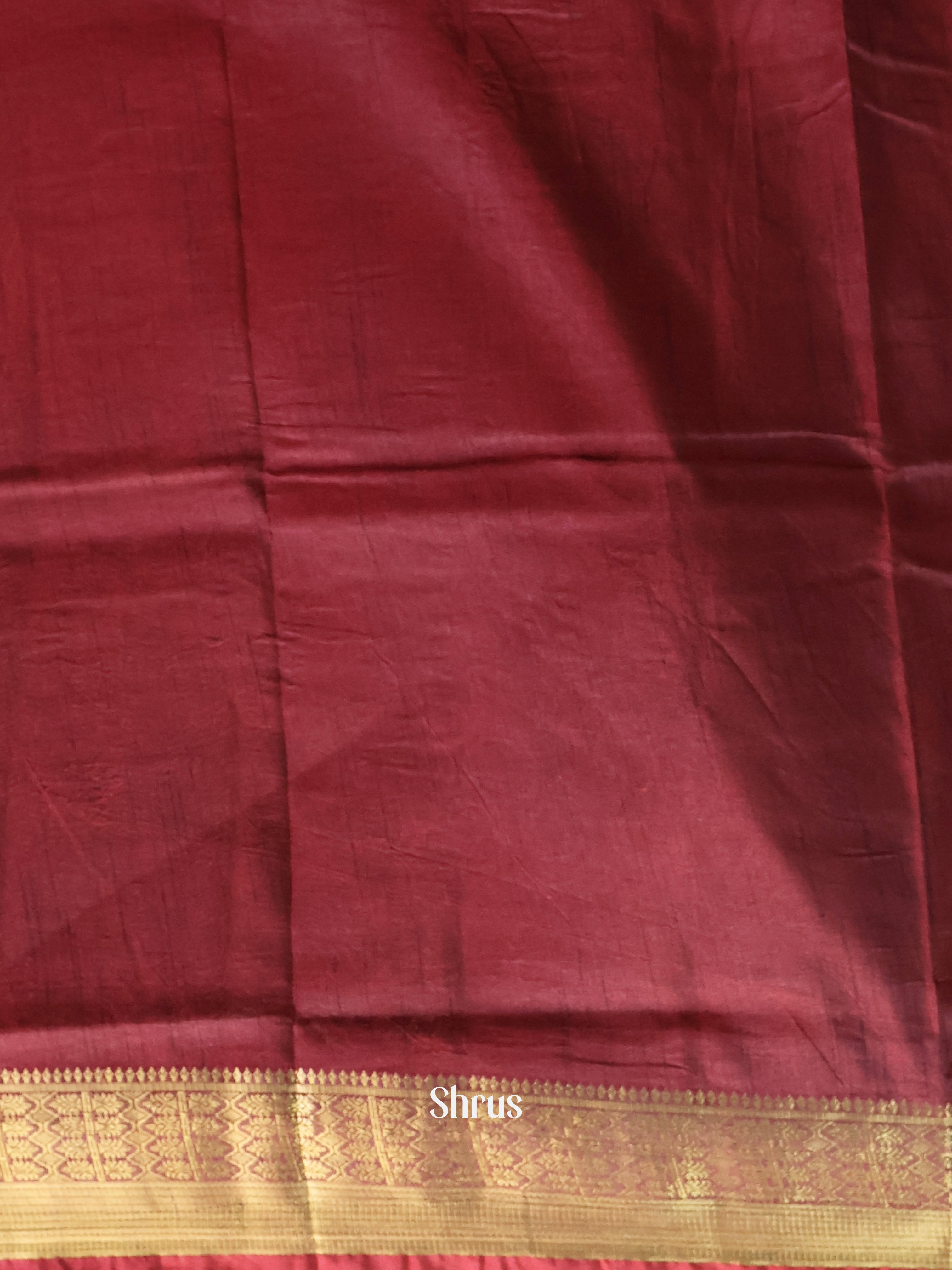 Red & Maroon - Semi Patola Saree - Shop on Shrus.com