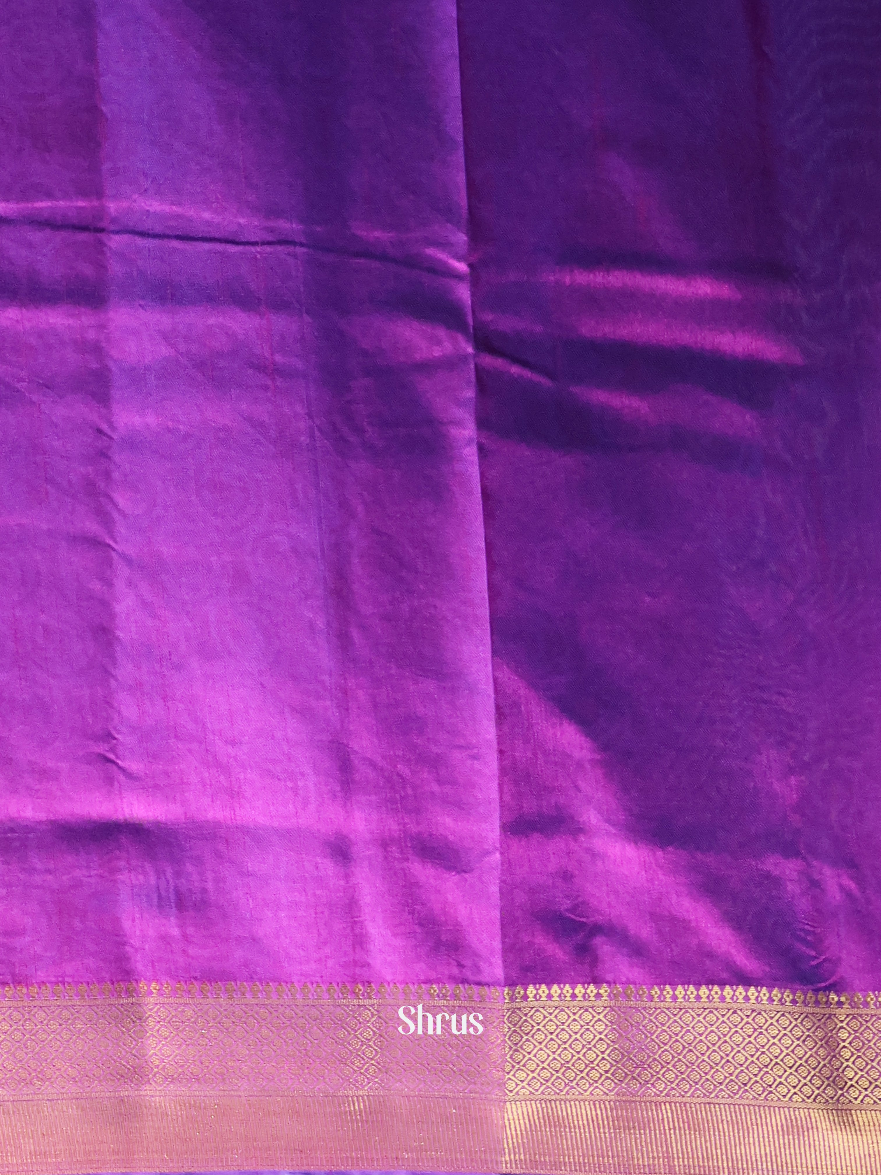 Blue & Purple - Semi Patola Saree - Shop on Shrus.com