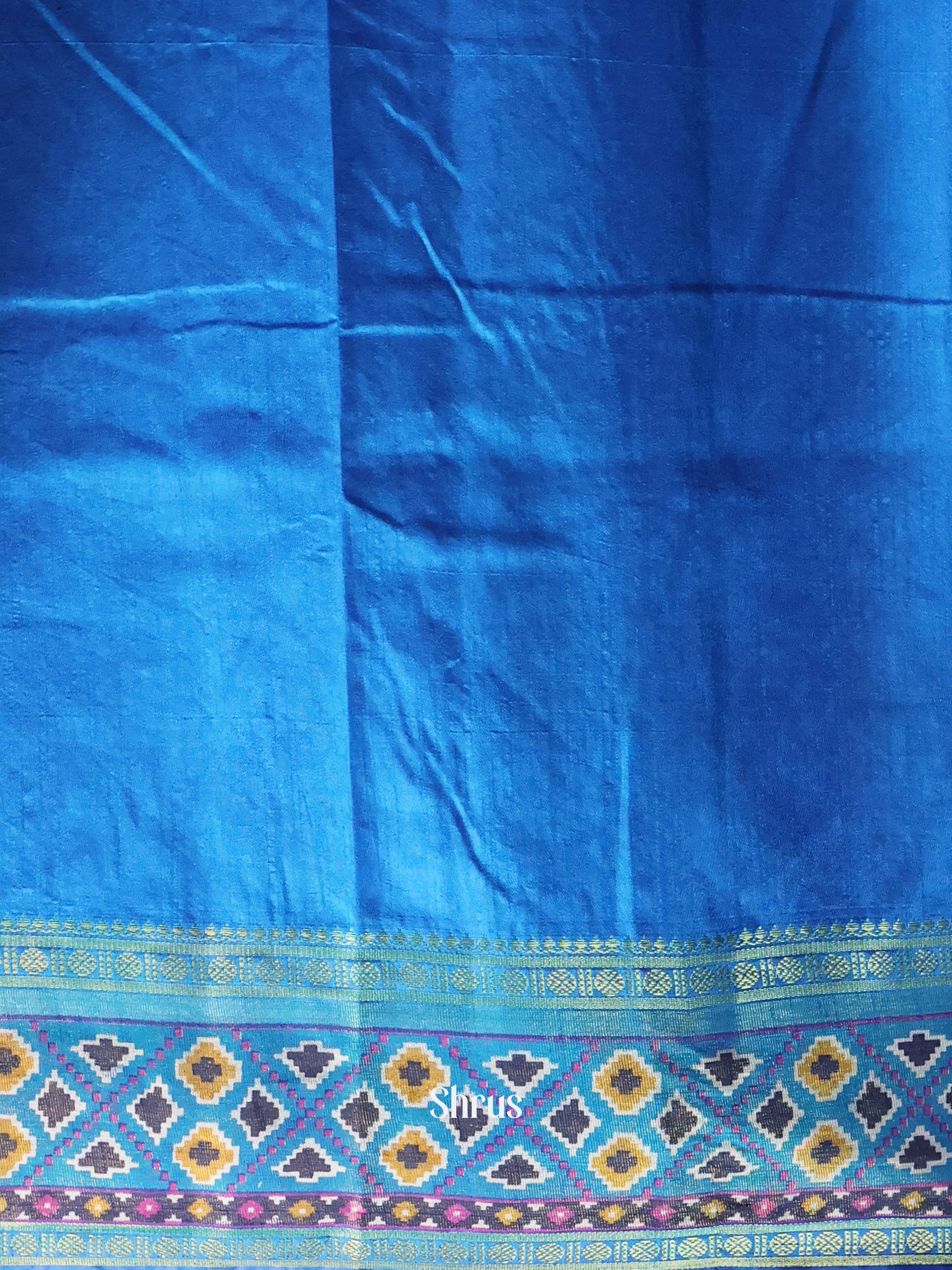 Blue - Semi Patola Saree - Shop on Shrus.com