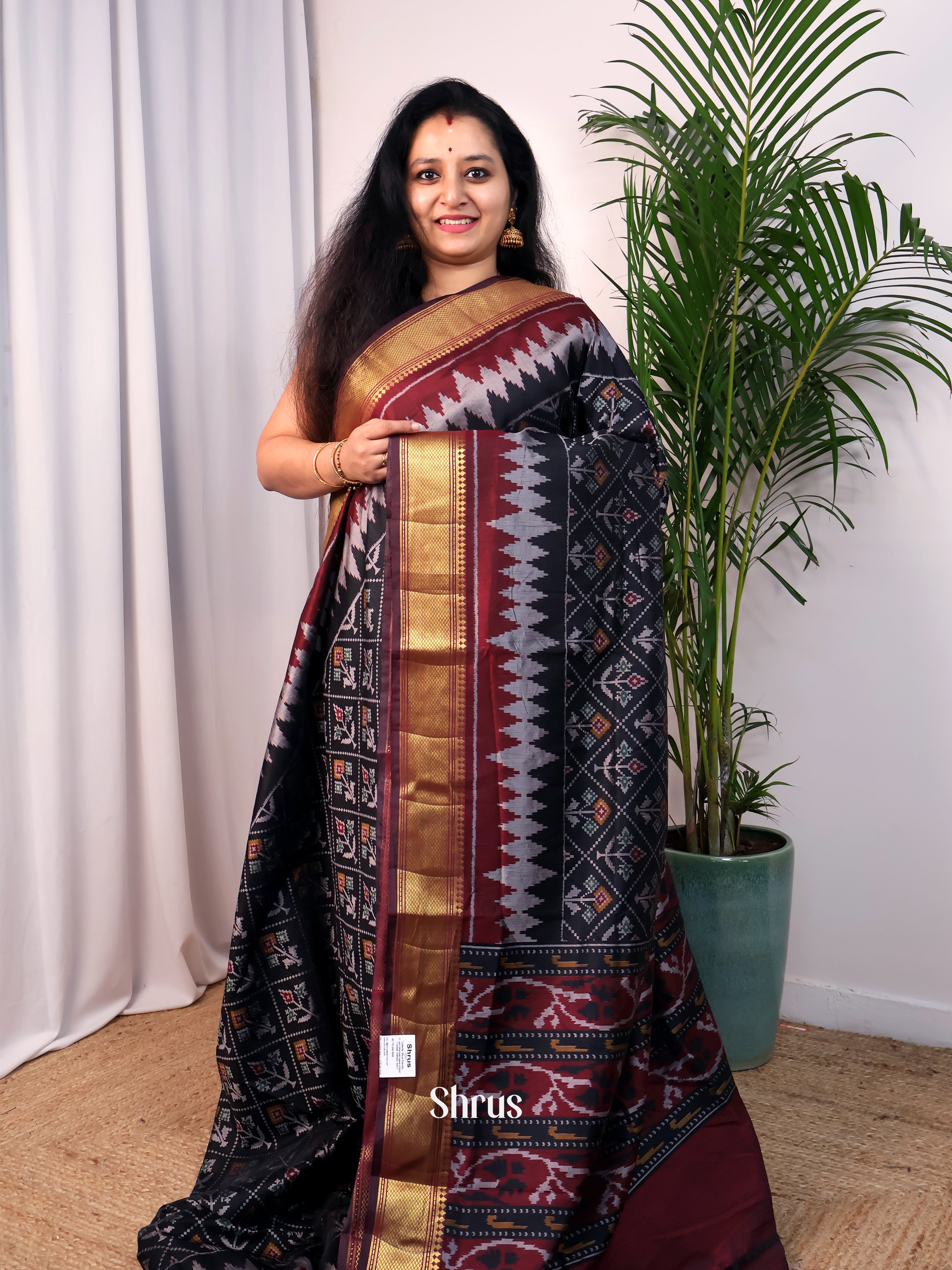 CJS23044 - Semi Patola Saree - Shop on Shrus.com