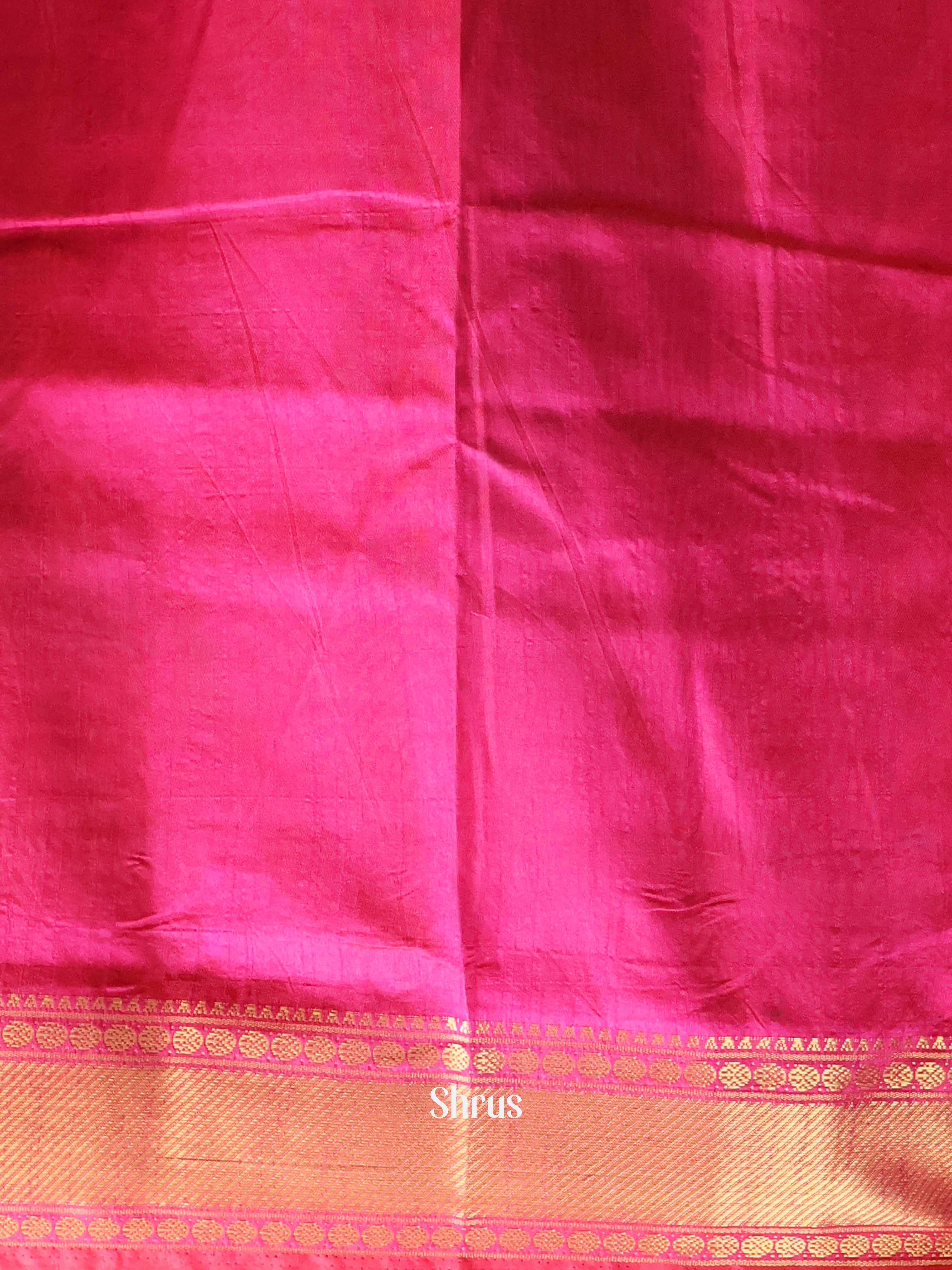 Brown & Pink - Semi Patola Saree - Shop on Shrus.com