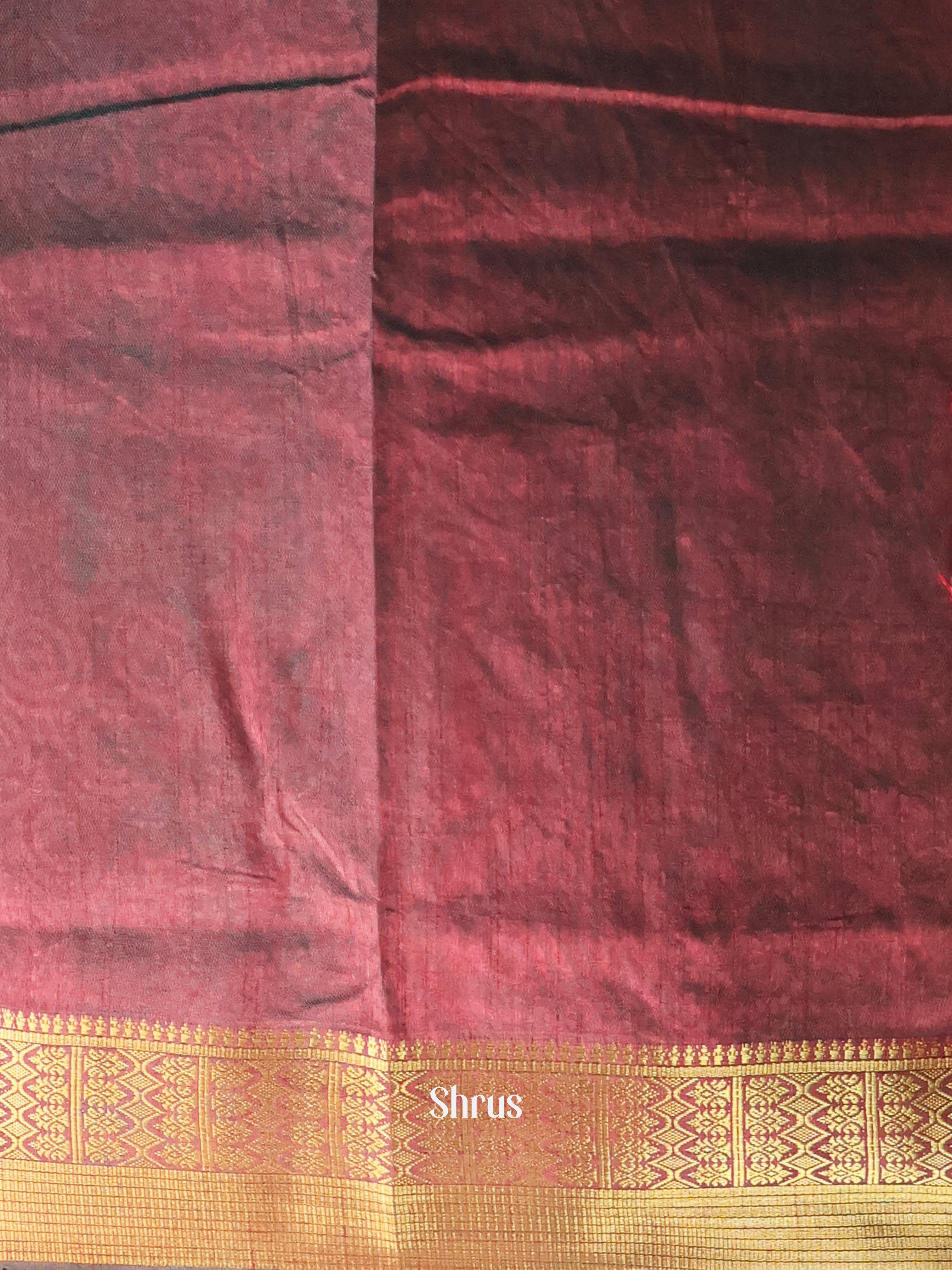 Green & Brown - Semi Patola Saree - Shop on Shrus.com