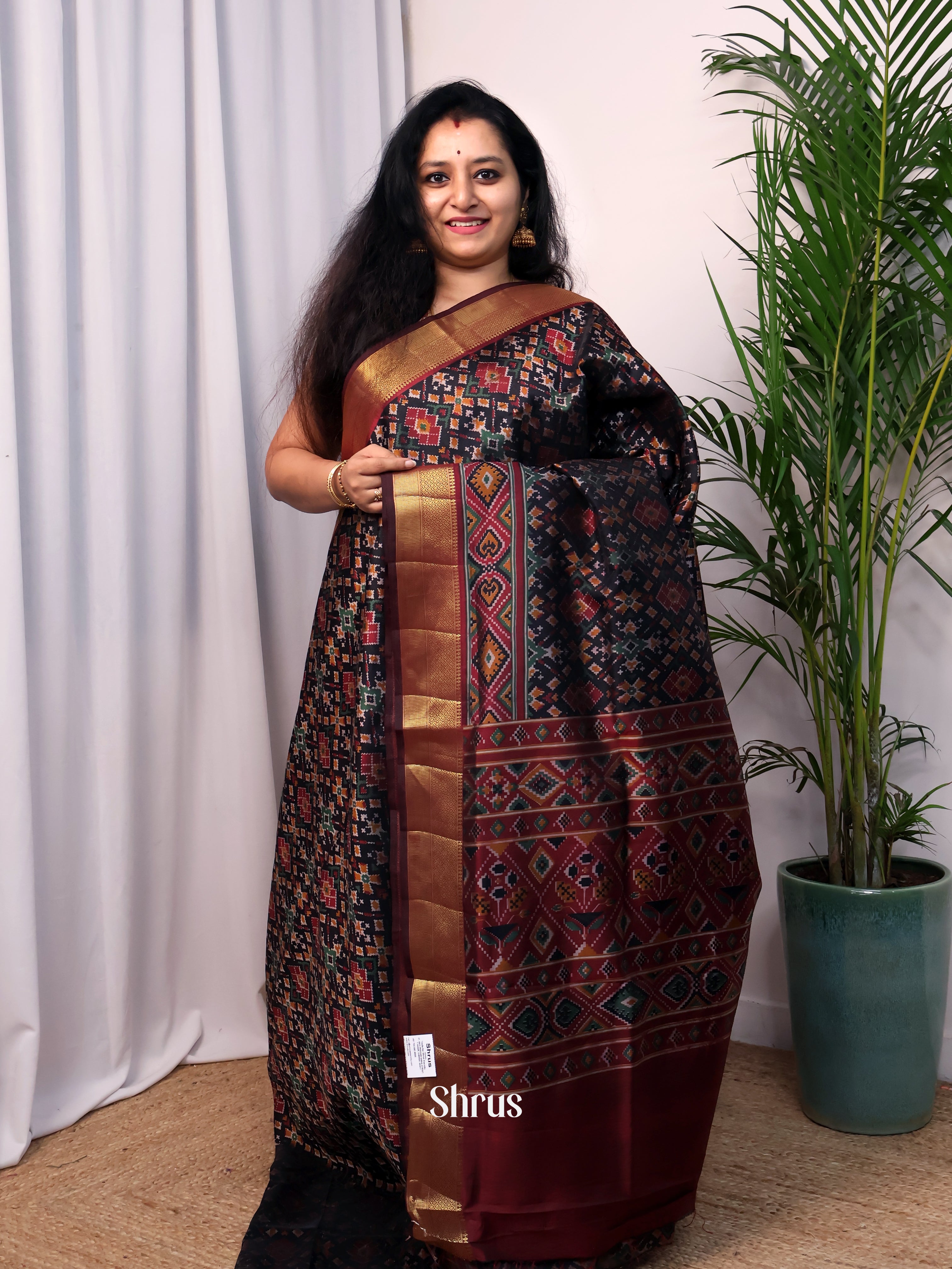 CJS23060 - Semi Patola Saree - Shop on Shrus.com