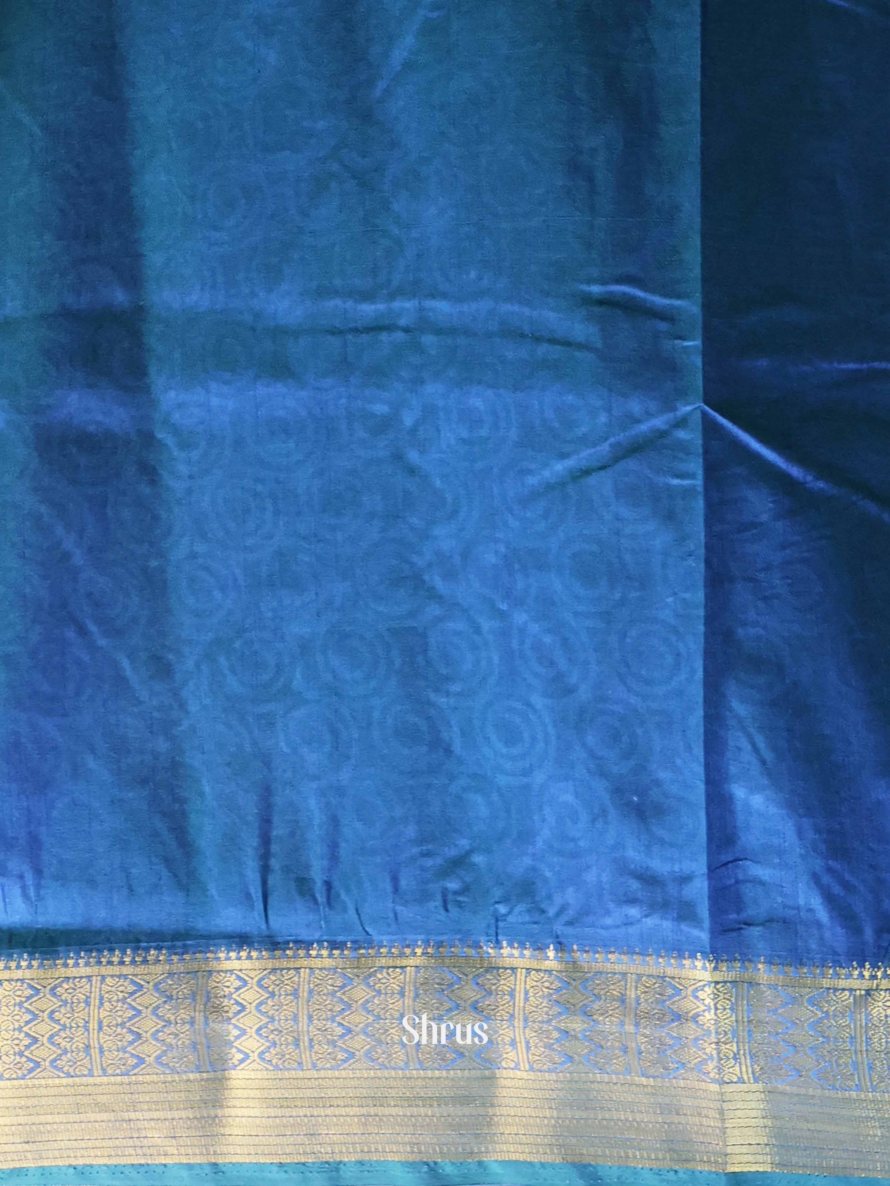 Green & Blue - Semi Patola Saree - Shop on Shrus.com
