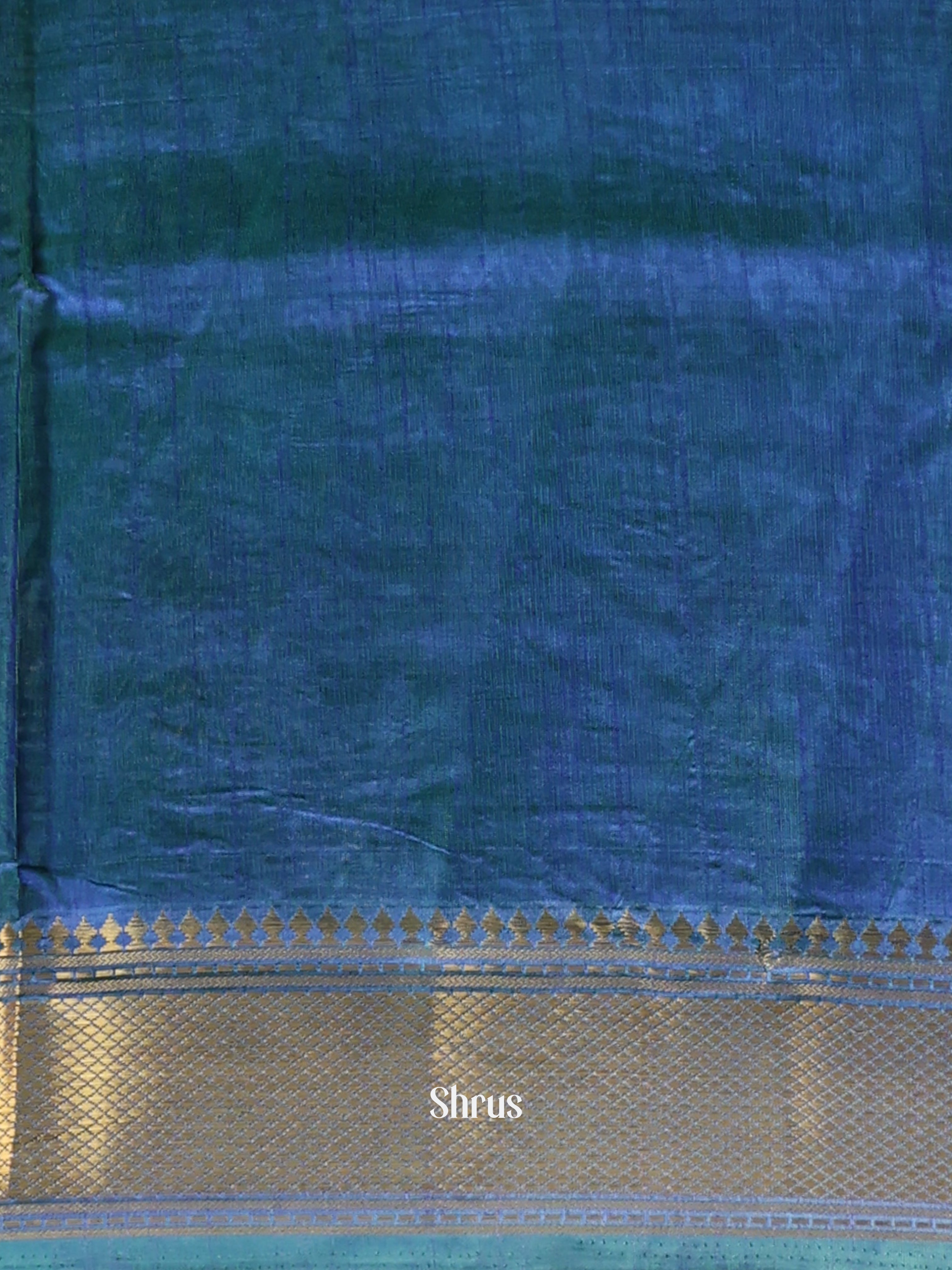 Green & Blue - Semi Patola Saree - Shop on Shrus.com