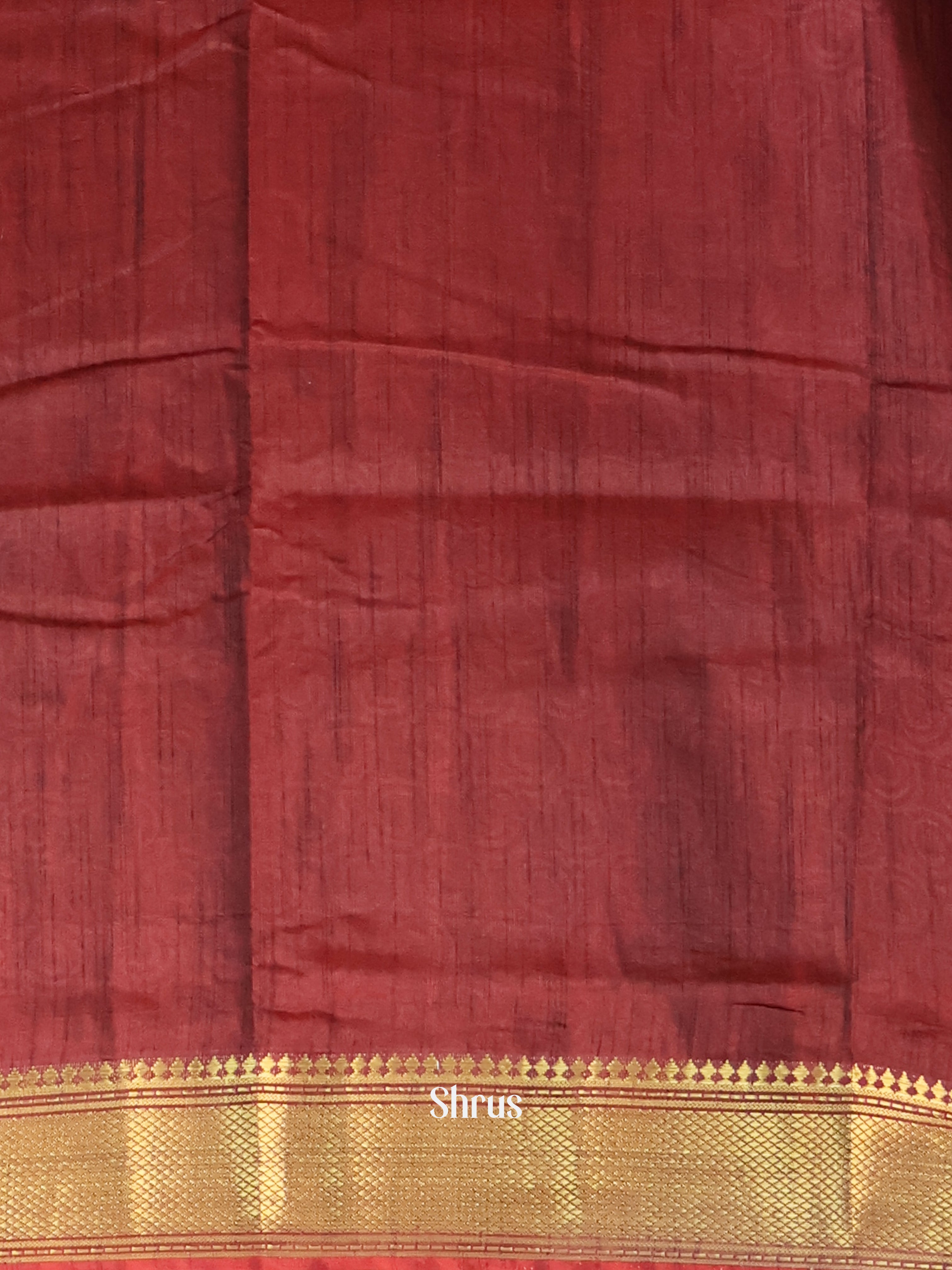 Red & Maroon - Semi Patola Saree - Shop on Shrus.com
