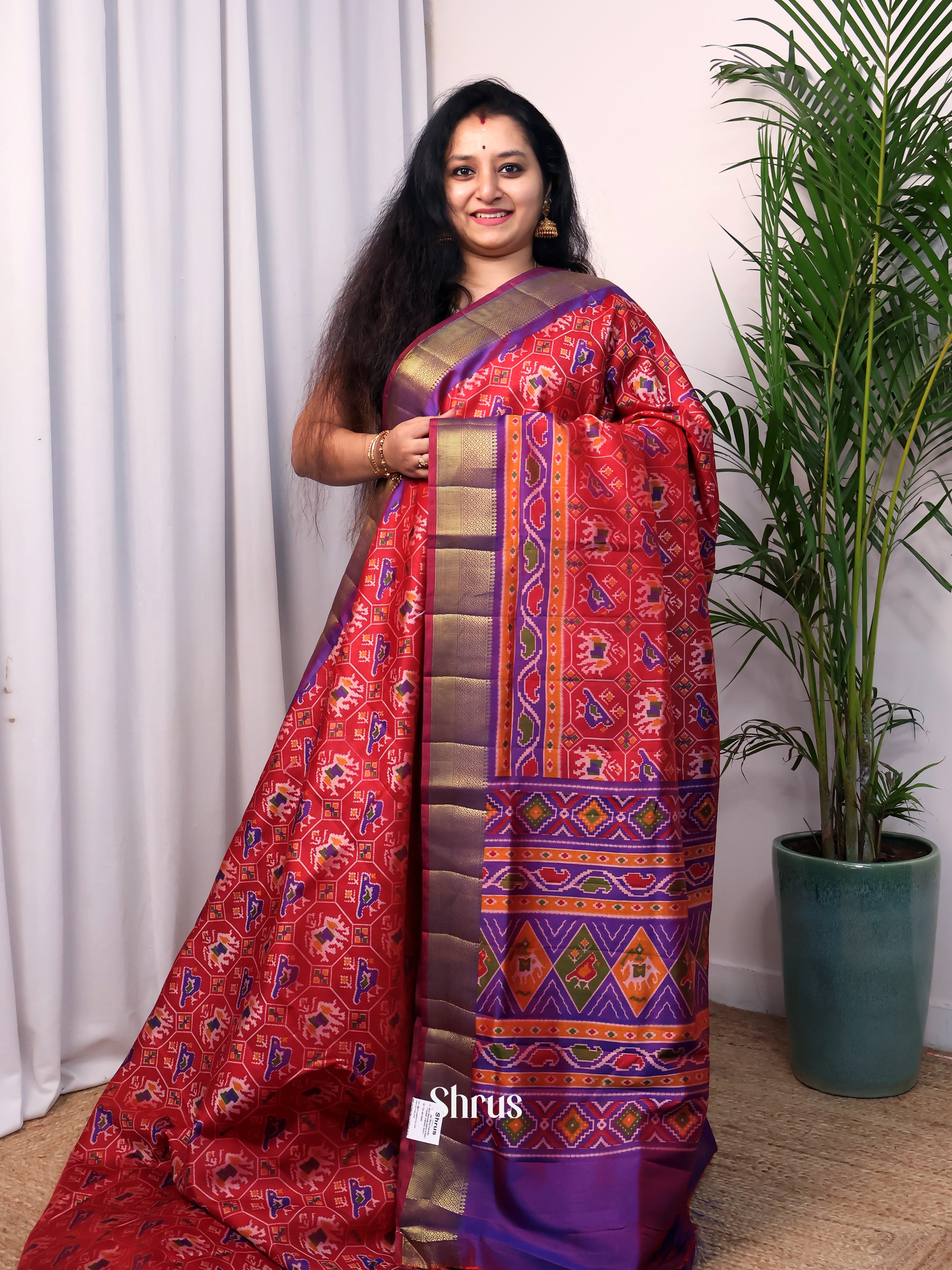 CJS23073 - Semi Patola Saree - Shop on Shrus.com