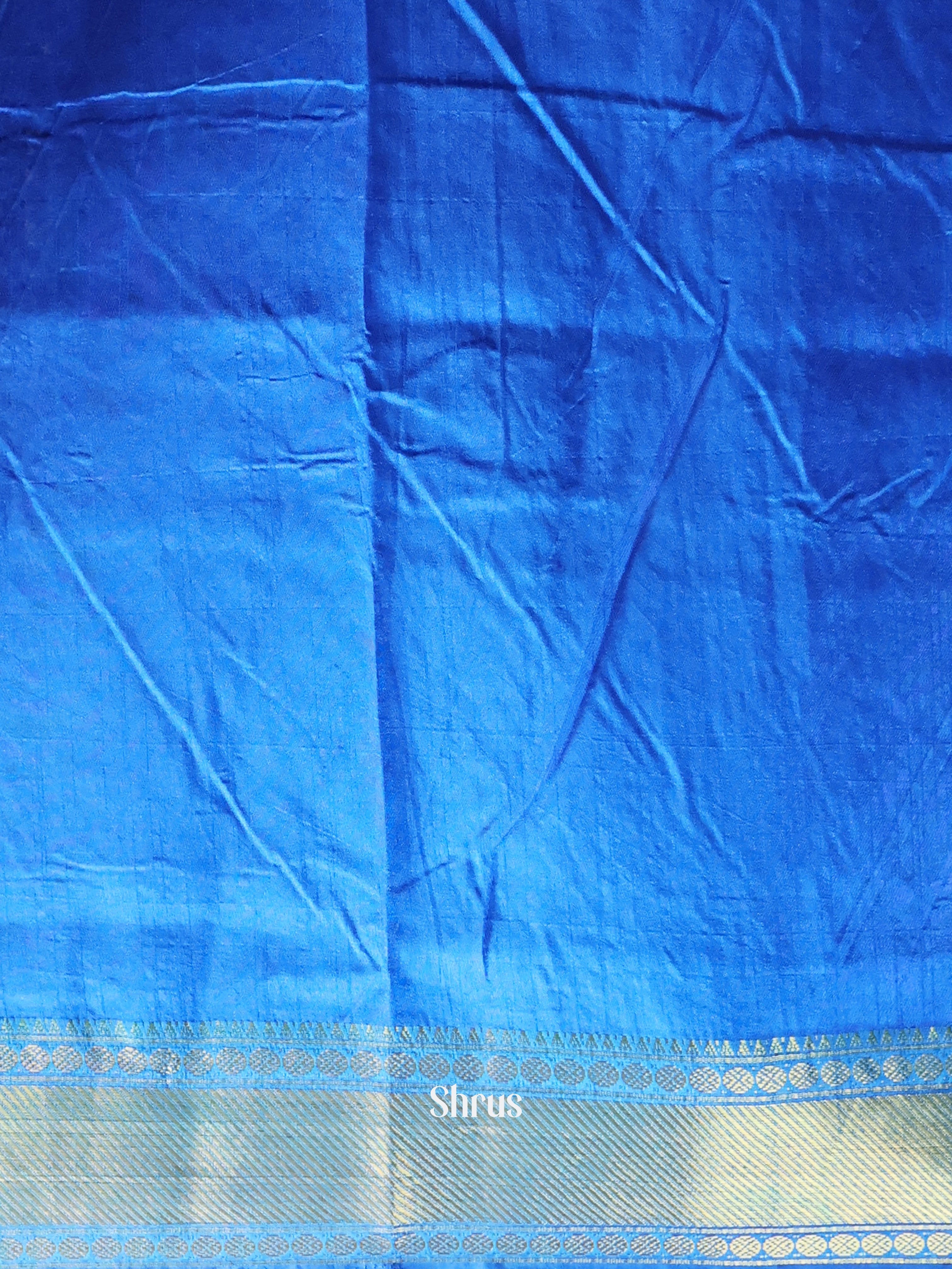 Blue - Semi Patola Saree - Shop on Shrus.com