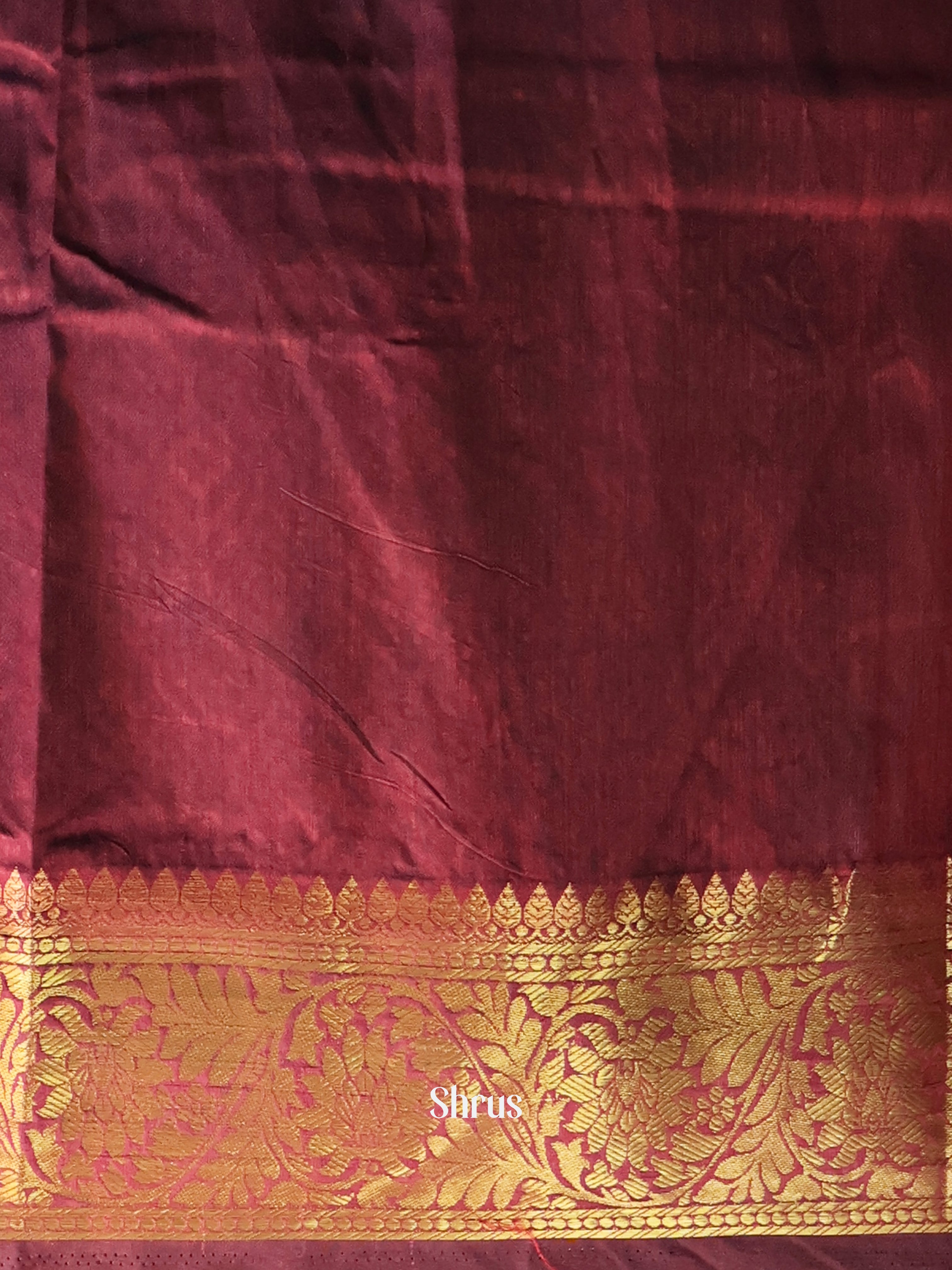 Black & Maroon - Semi Patola Saree - Shop on Shrus.com
