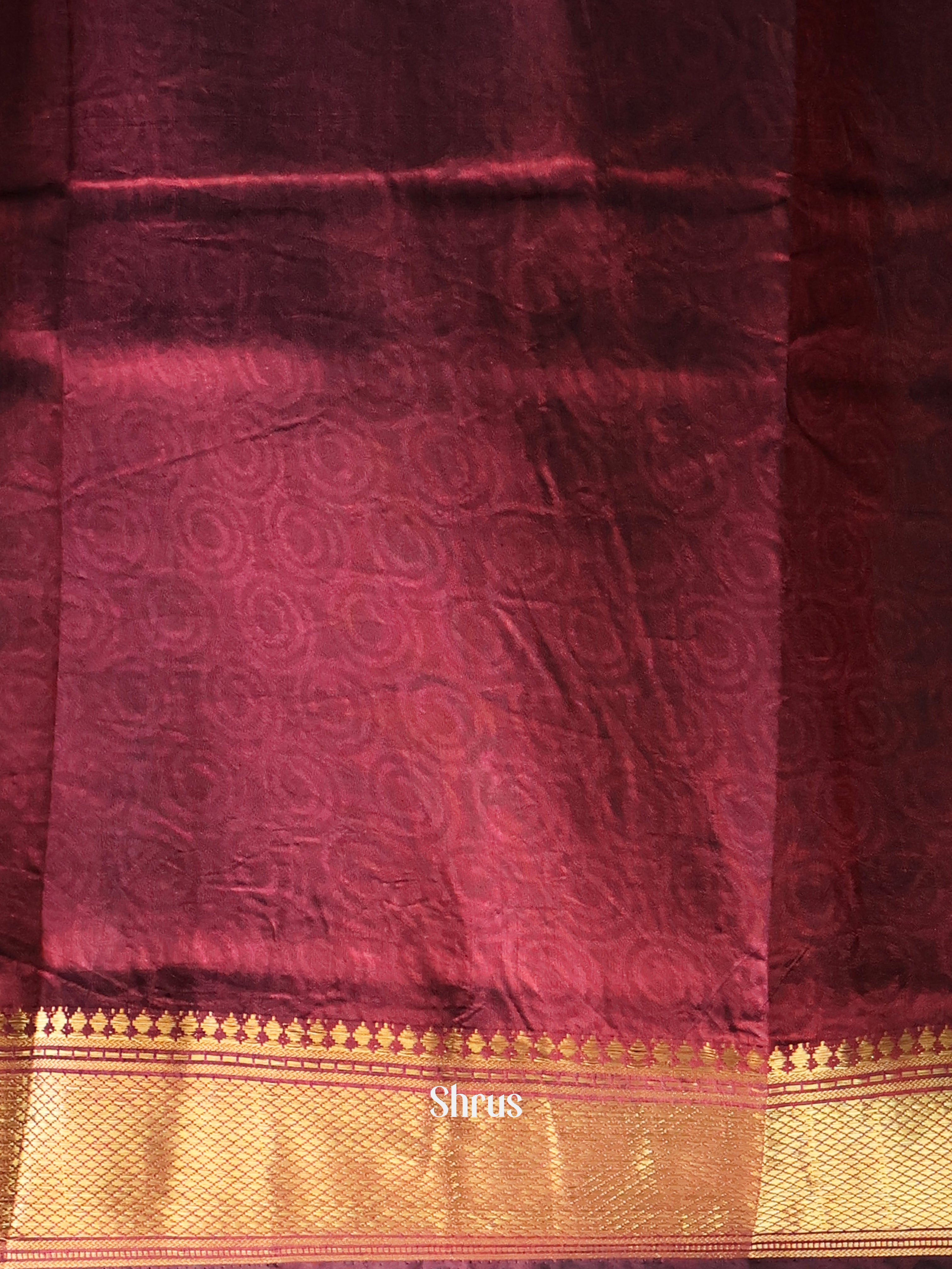 Black & Maroon - Semi Patola Saree - Shop on Shrus.com