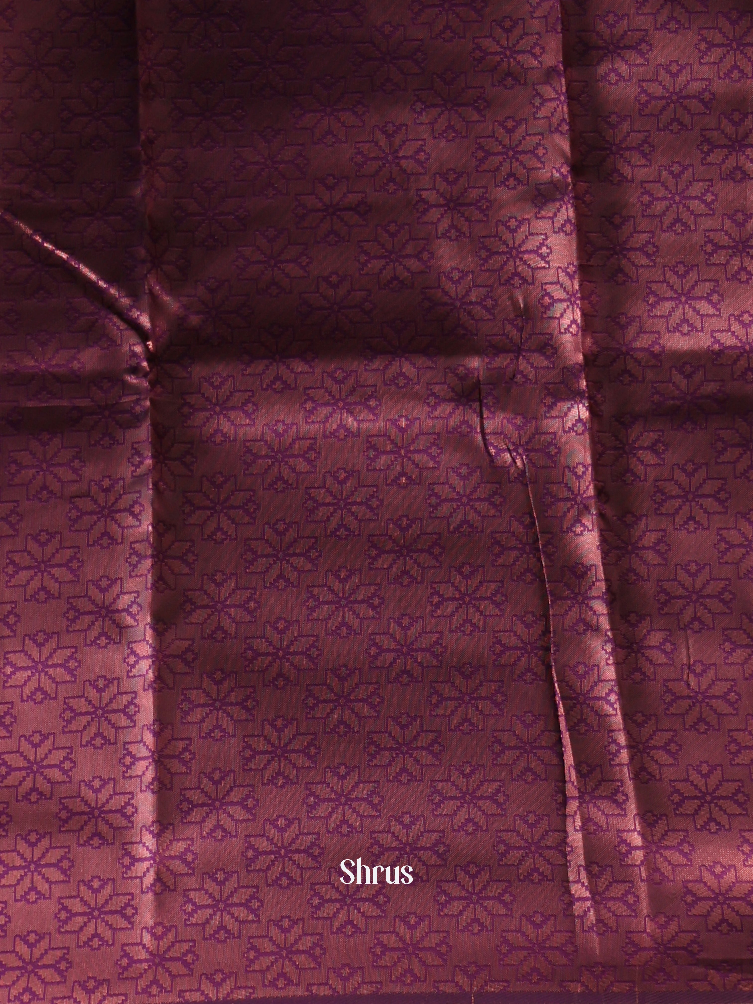 Grey & Purple - Semi Arani Silk Saree - Shop on Shrus.com