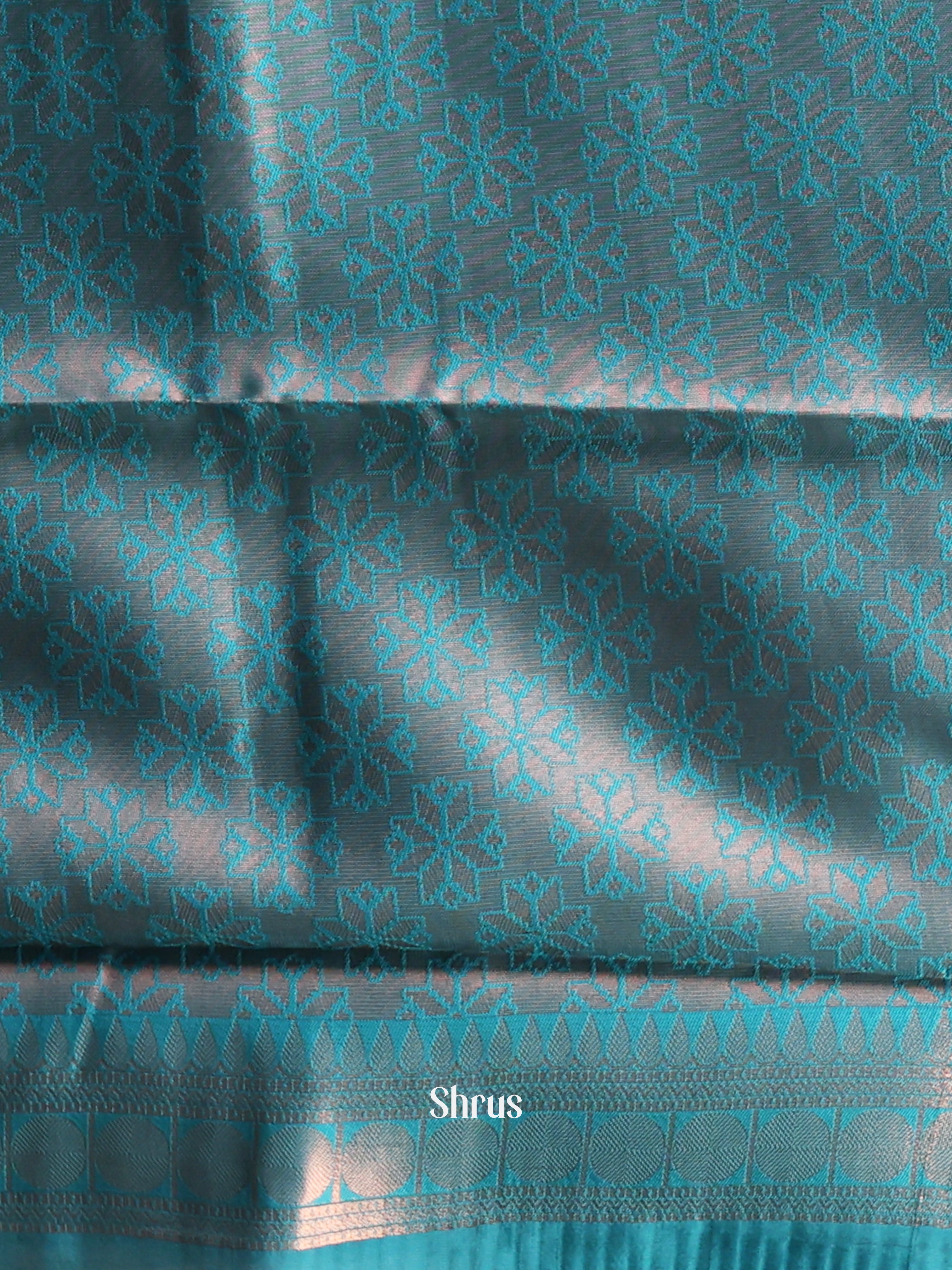 Pink & Blue - Semi Arani Silk Saree - Shop on Shrus.com