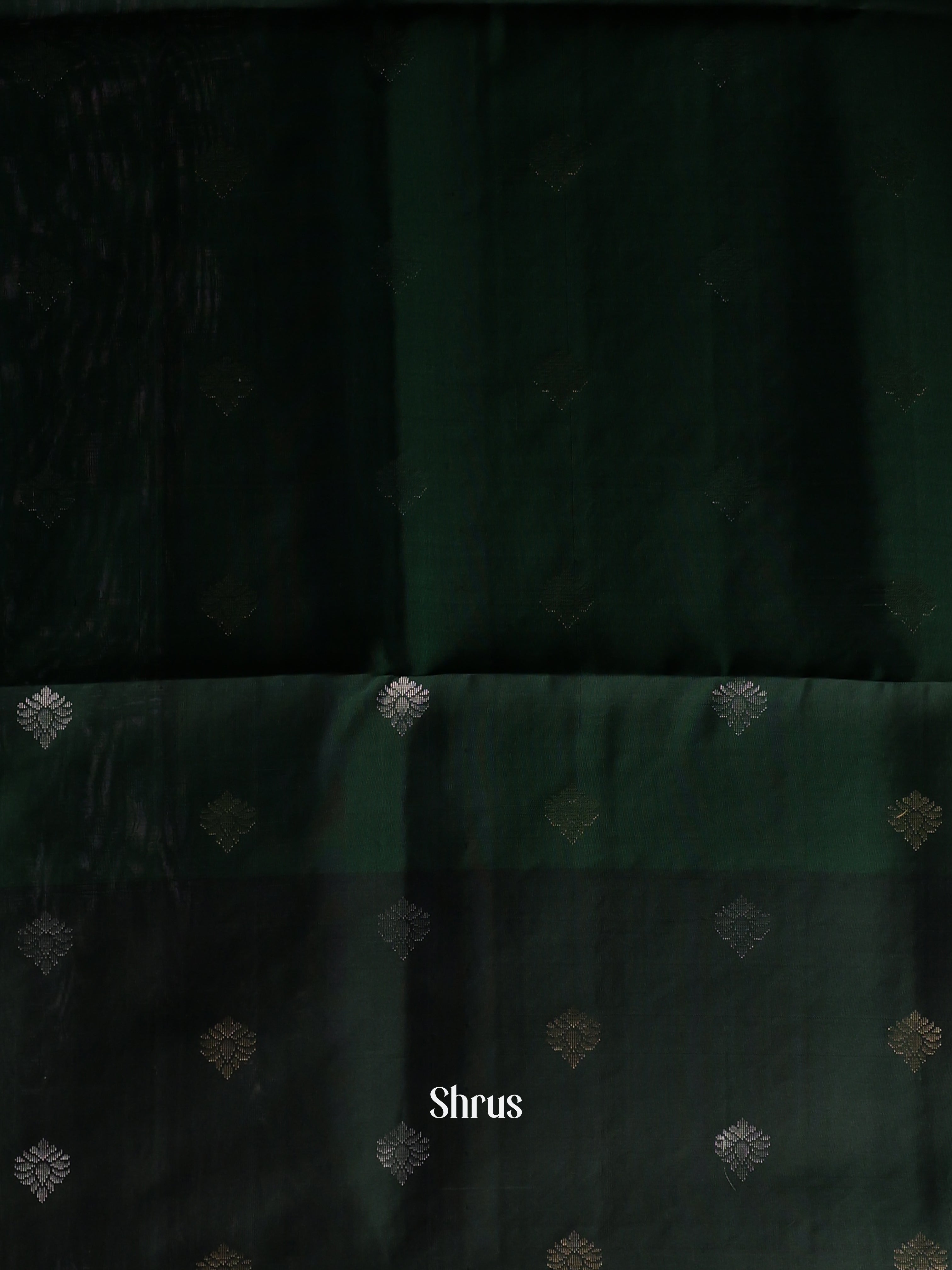 Dark Brick & Green- Soft Silk Saree - Shop on Shrus.com