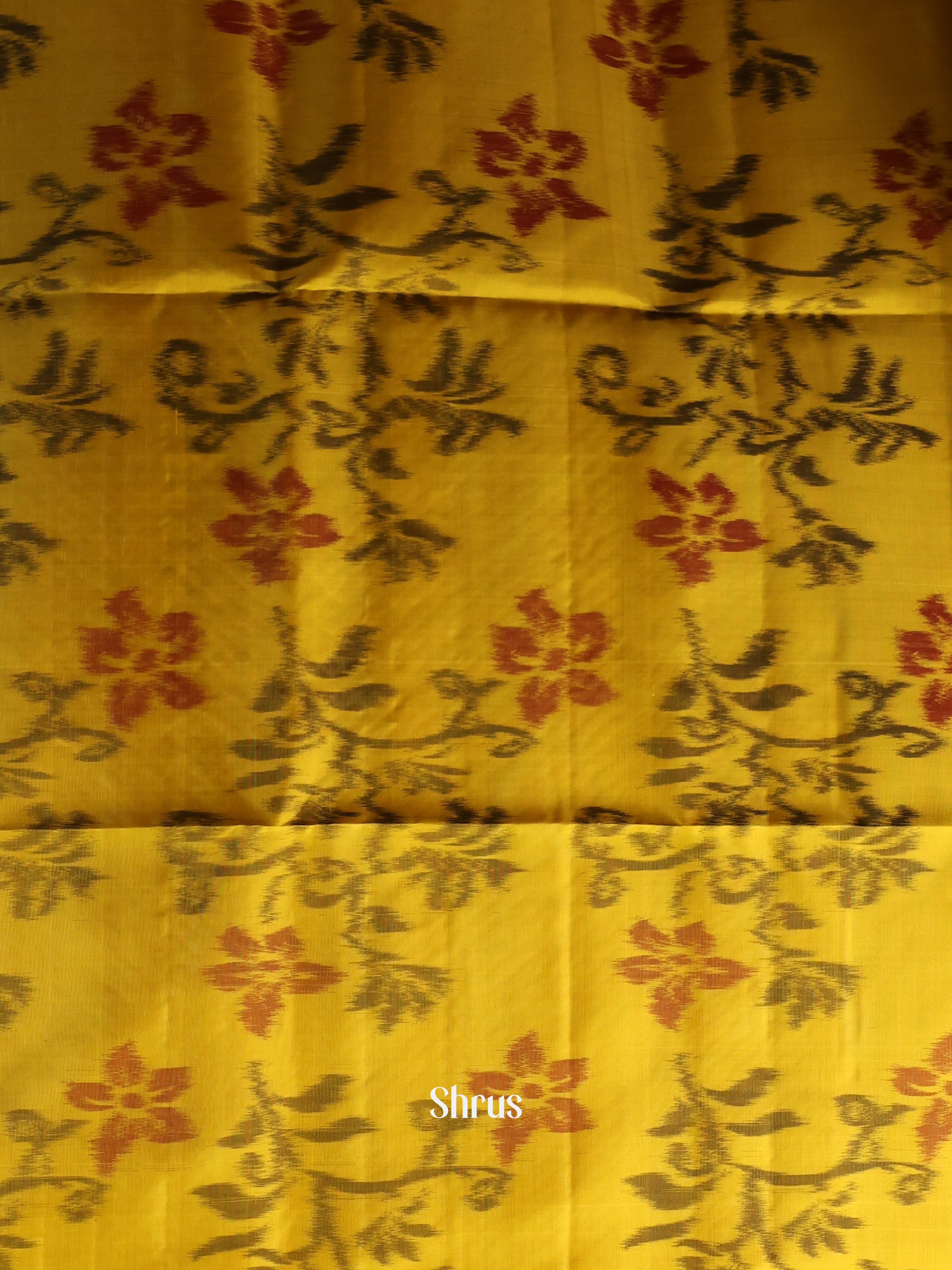 Yellow & Black - Soft Silk Saree - Shop on Shrus.com