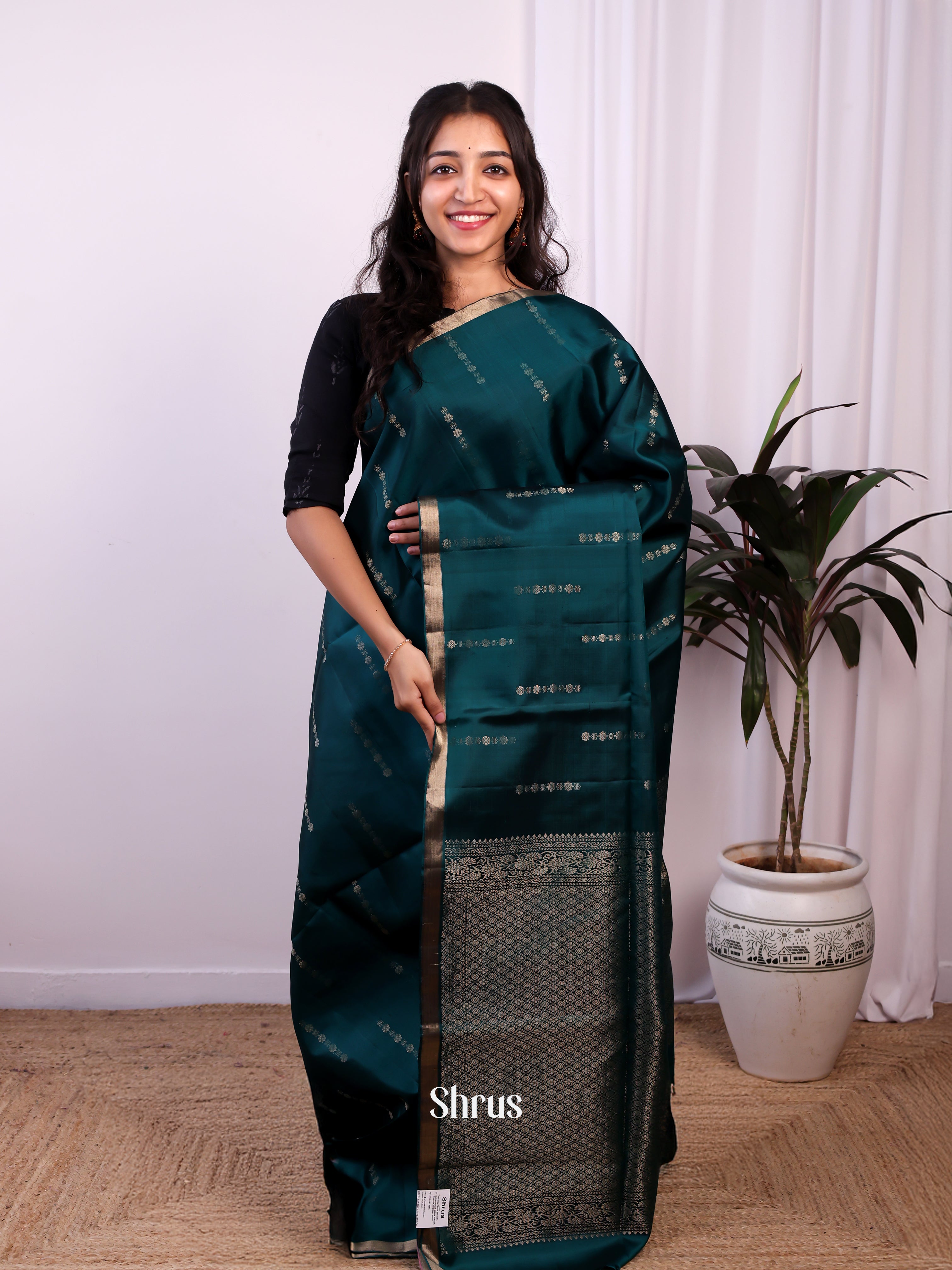 CJS23147 - Soft Silk Saree - Shop on Shrus.com