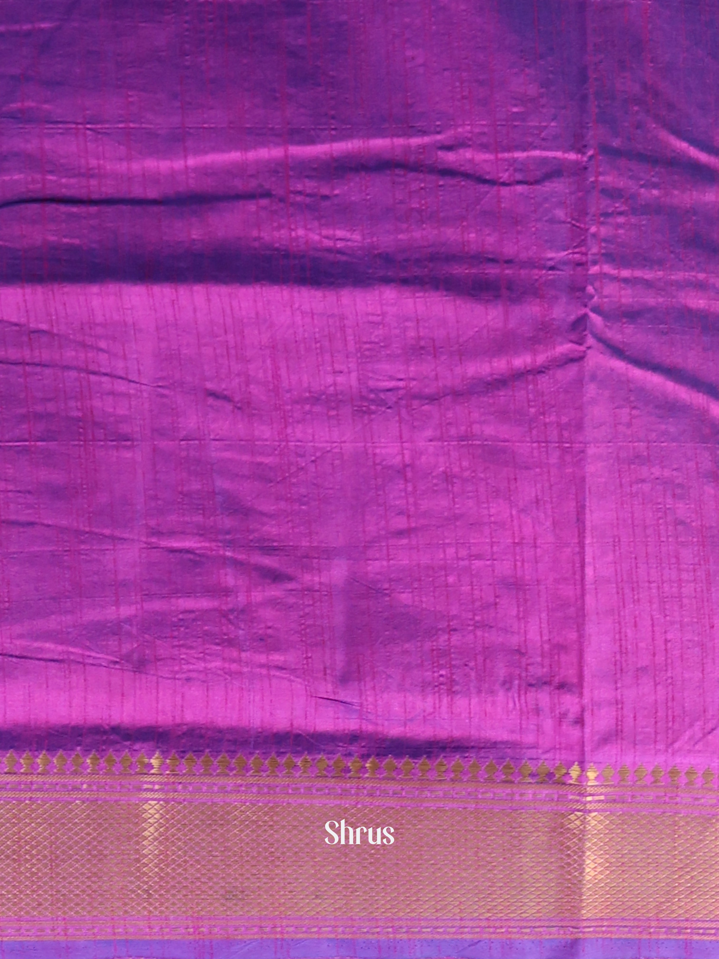 Blue & Purple - Semi Patola Saree - Shop on Shrus.com