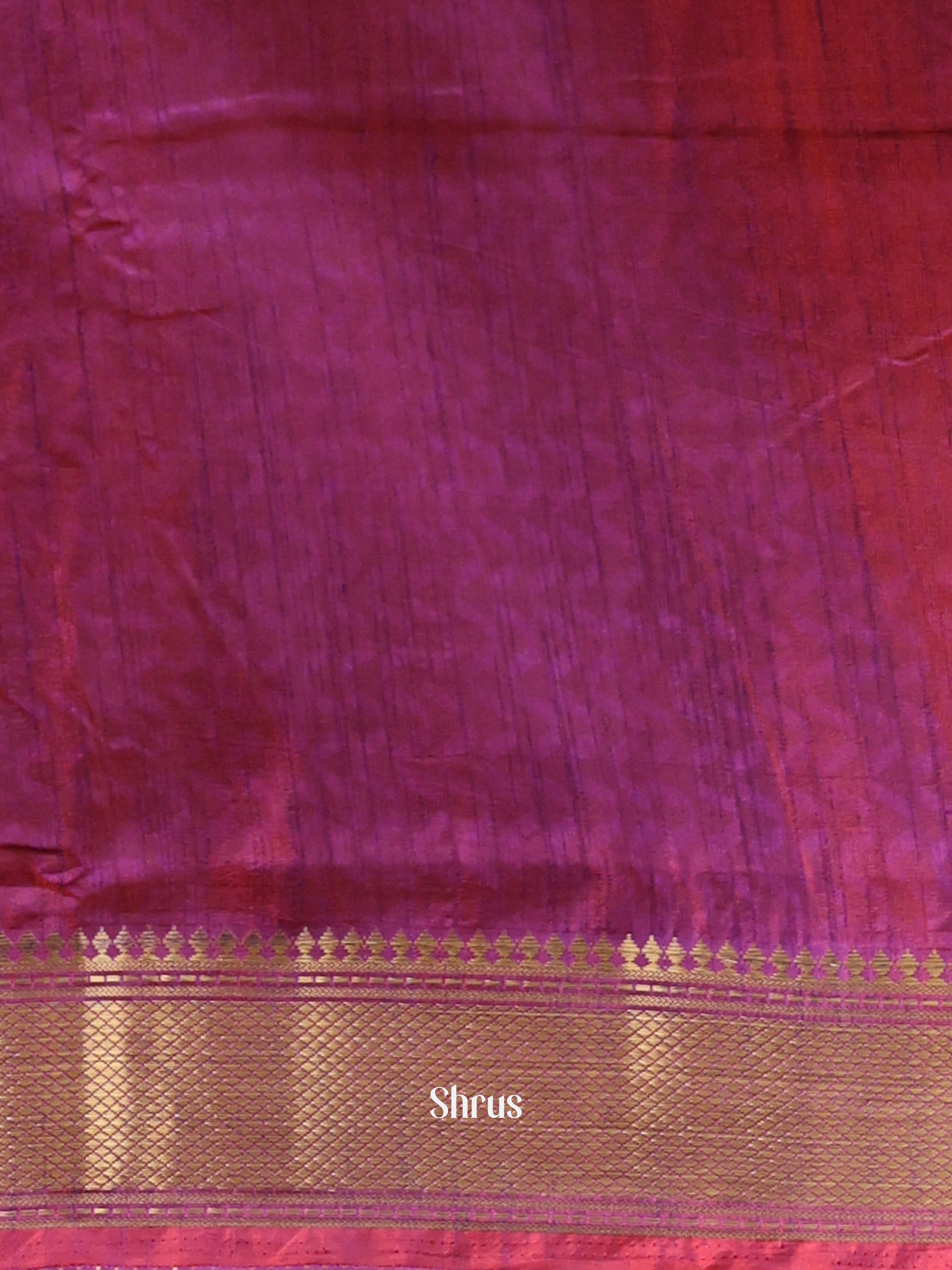 Pink & Purple - Semi Patola Saree - Shop on Shrus.com