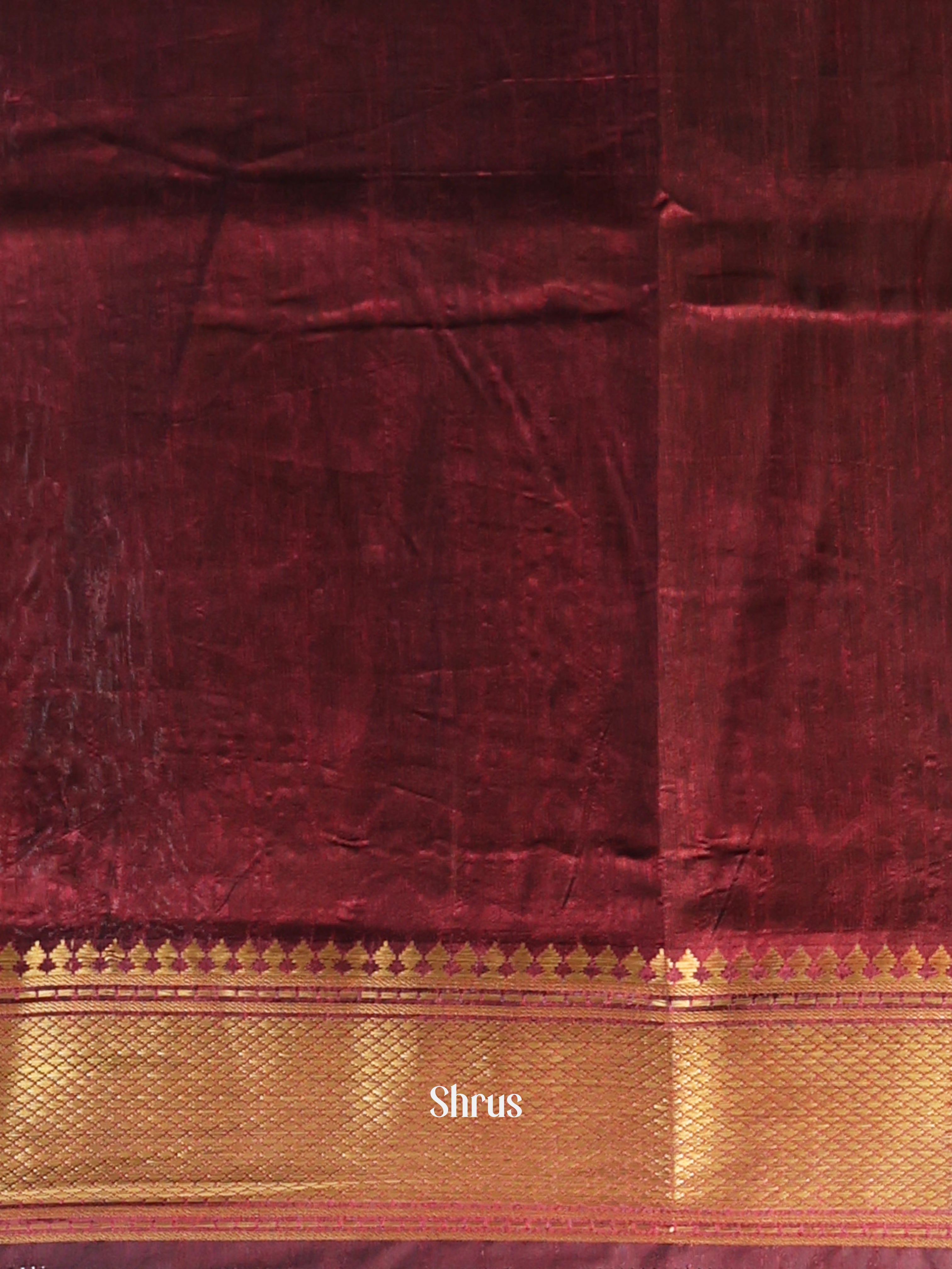 Black & Maroon - Semi Patola Saree - Shop on Shrus.com