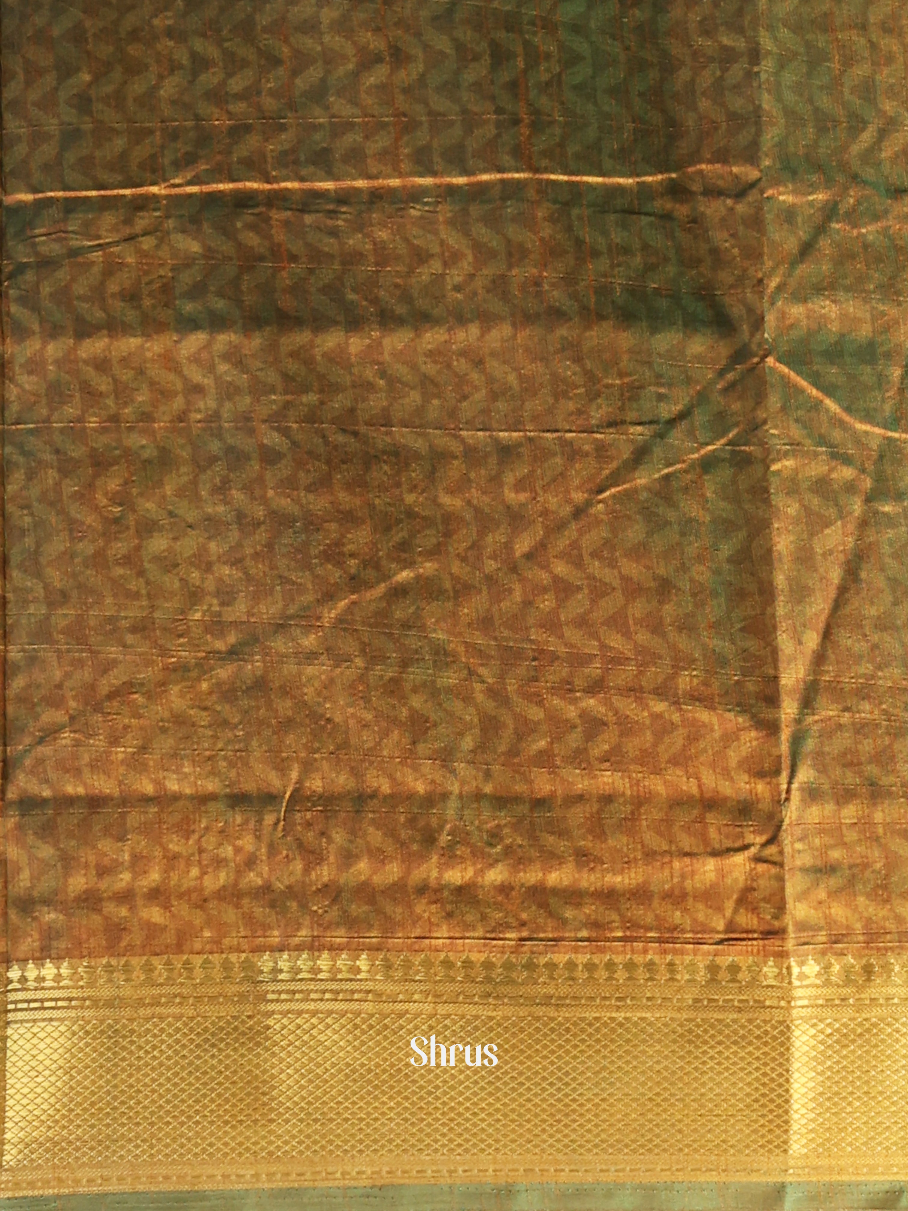 Green & Army Green - Semi Patola Saree - Shop on Shrus.com