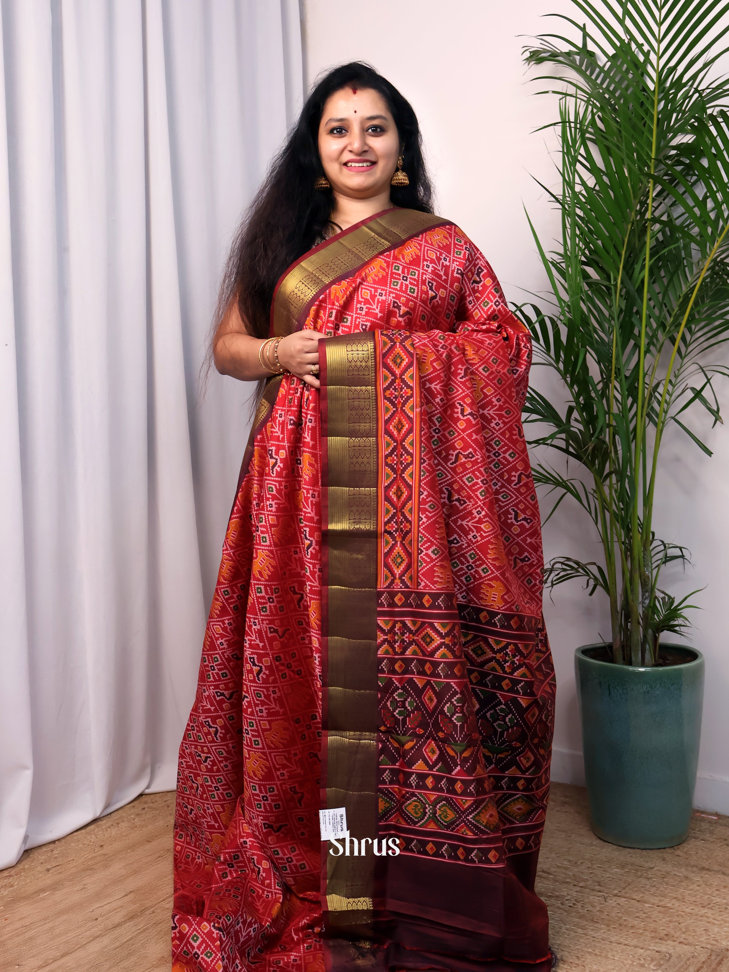 CJS23206 - Semi Patola Saree - Shop on Shrus.com