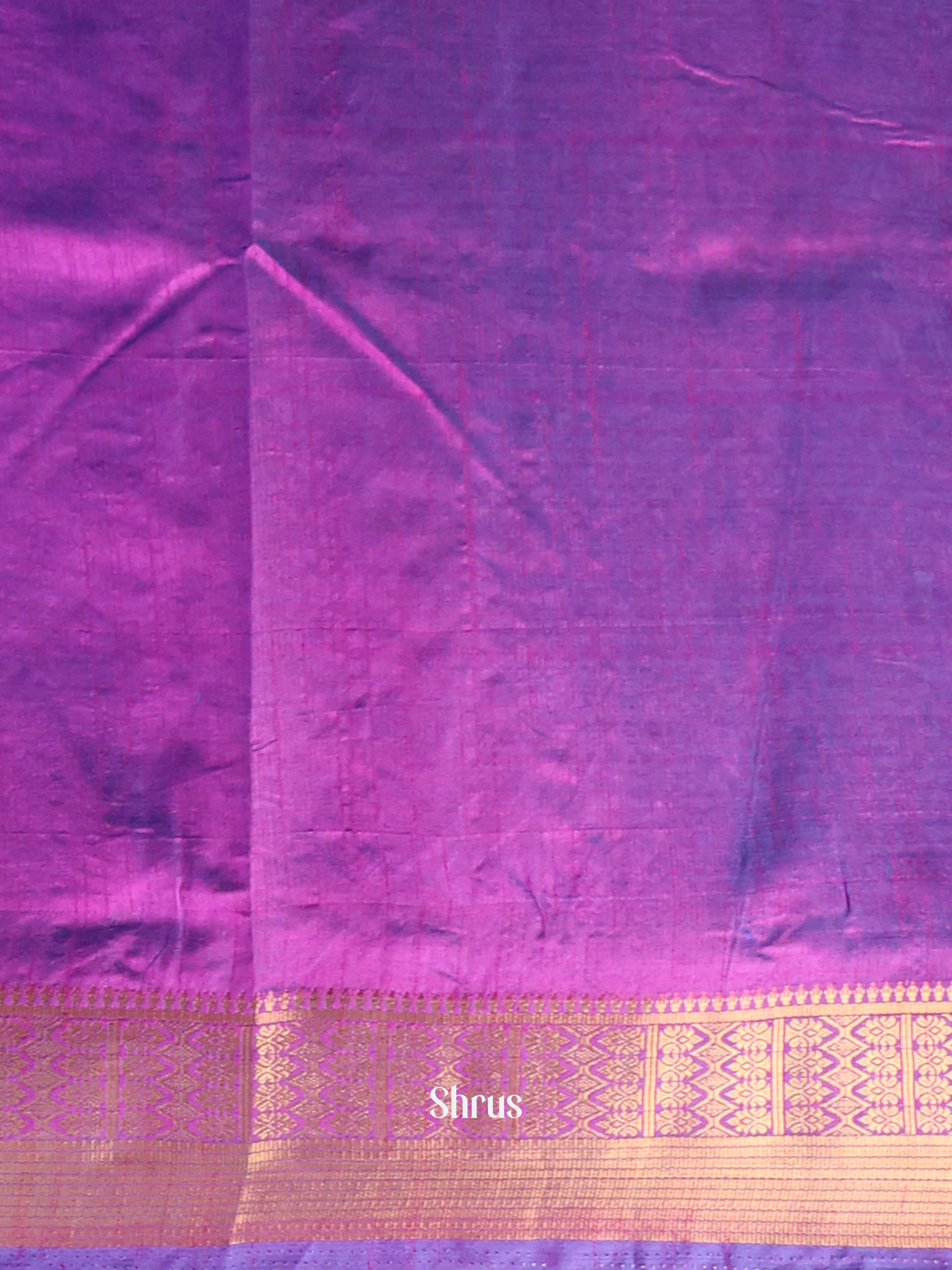 Blue & Purple - Semi Patola Saree - Shop on Shrus.com