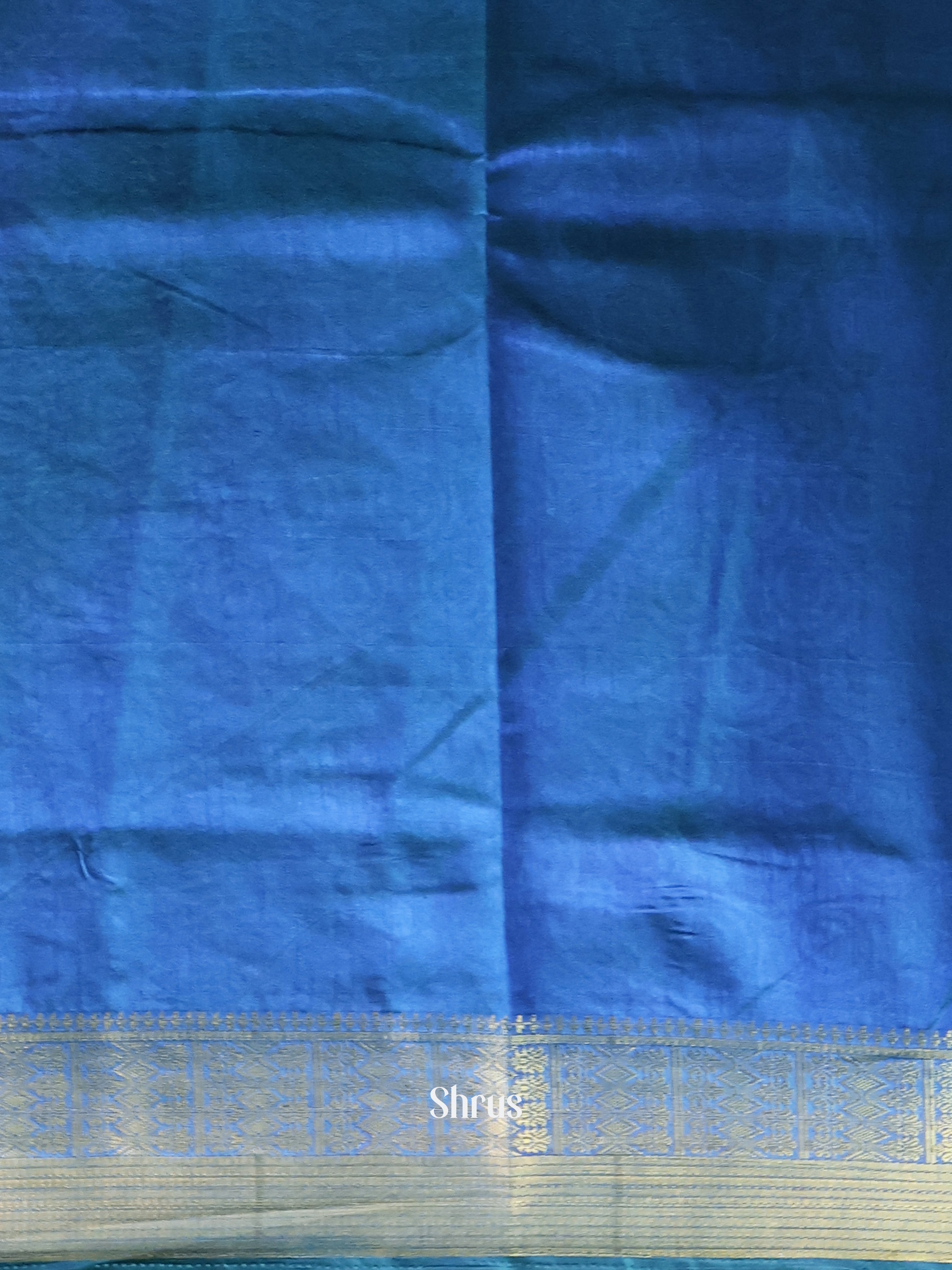 Green & Blue - Semi Patola Saree - Shop on Shrus.com
