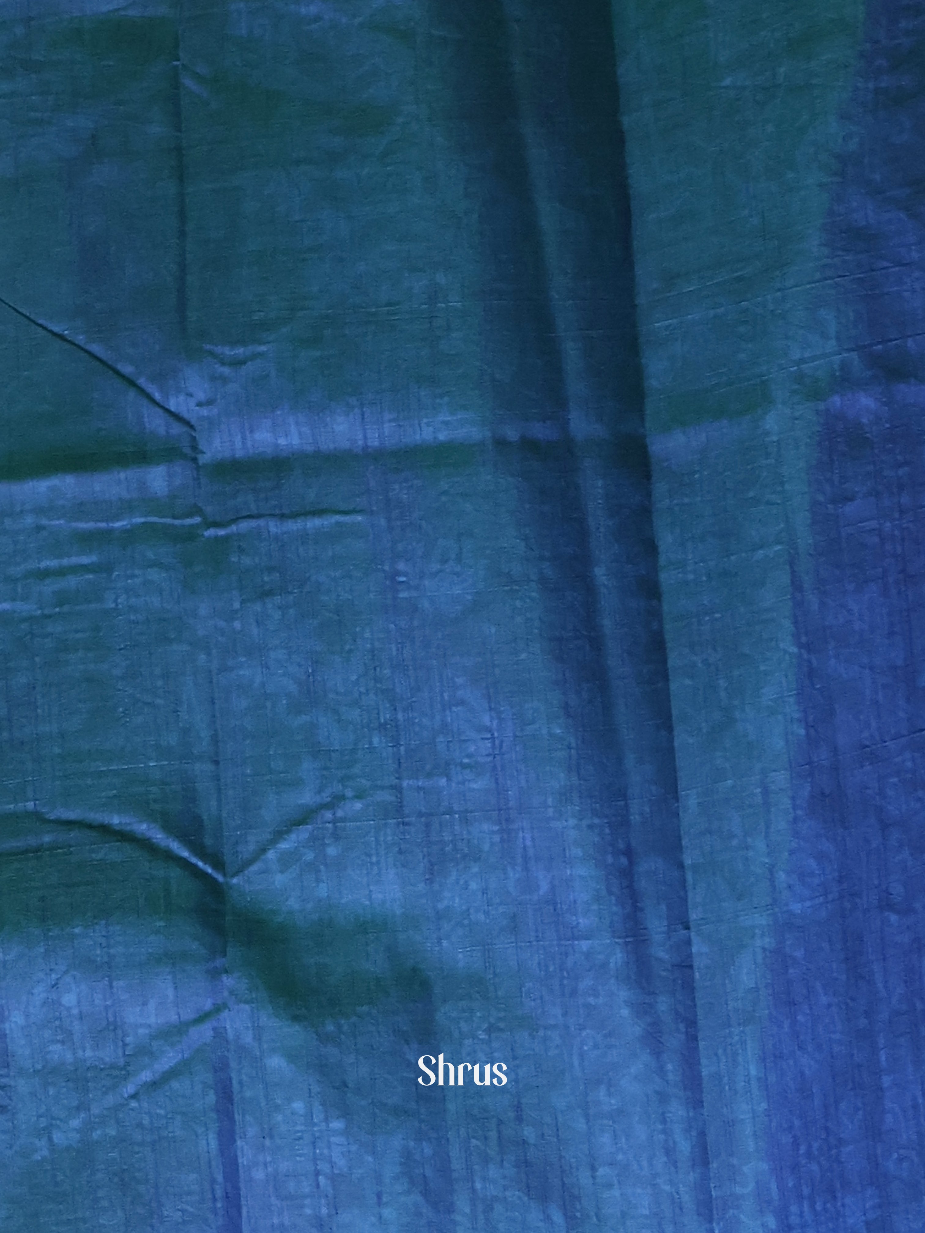 Green & Blue - Semi Patola Saree - Shop on Shrus.com