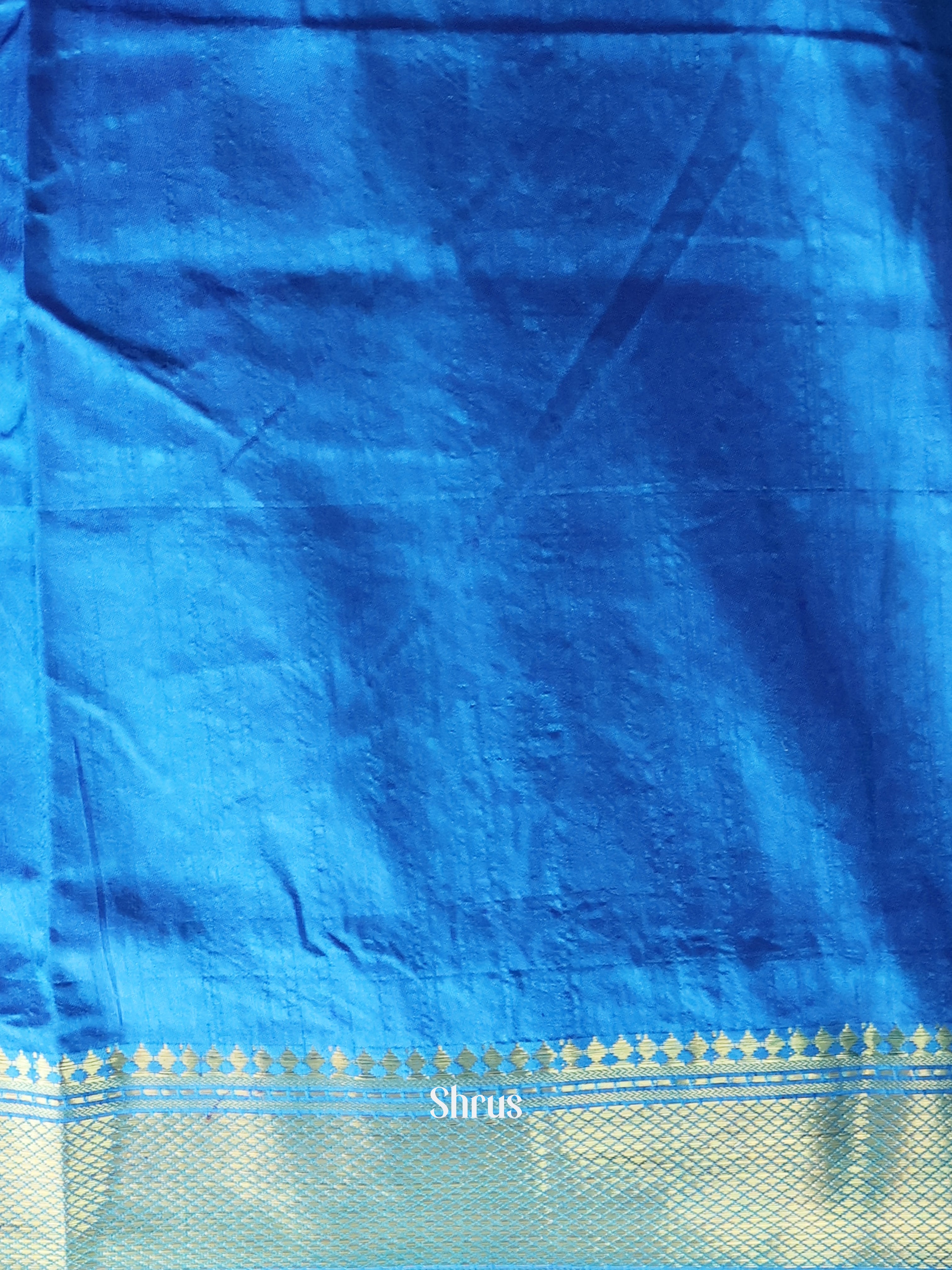 Blue & Purple - Semi Patola Saree - Shop on Shrus.com