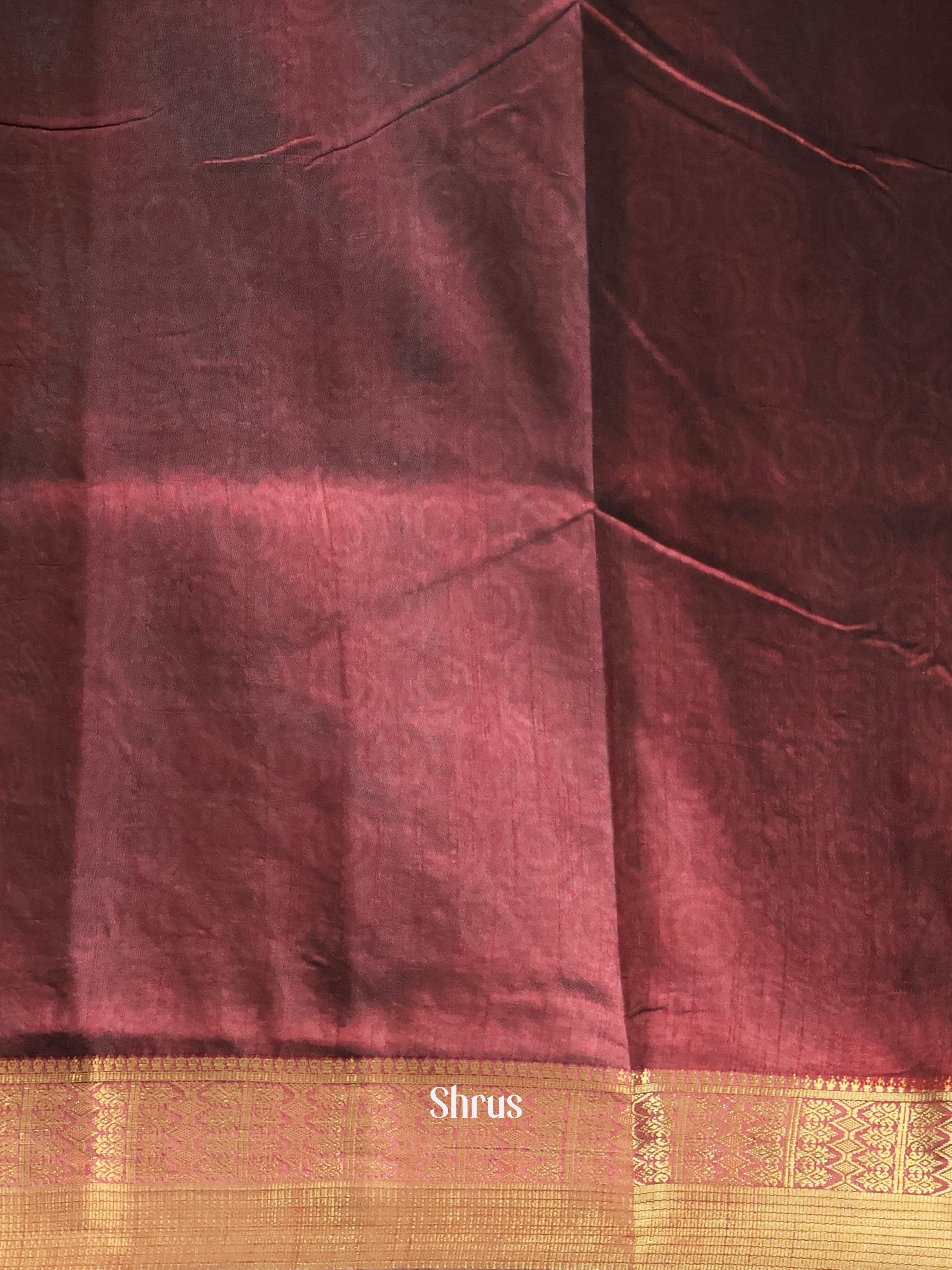 Green & Brown - Semi Patola Saree - Shop on Shrus.com