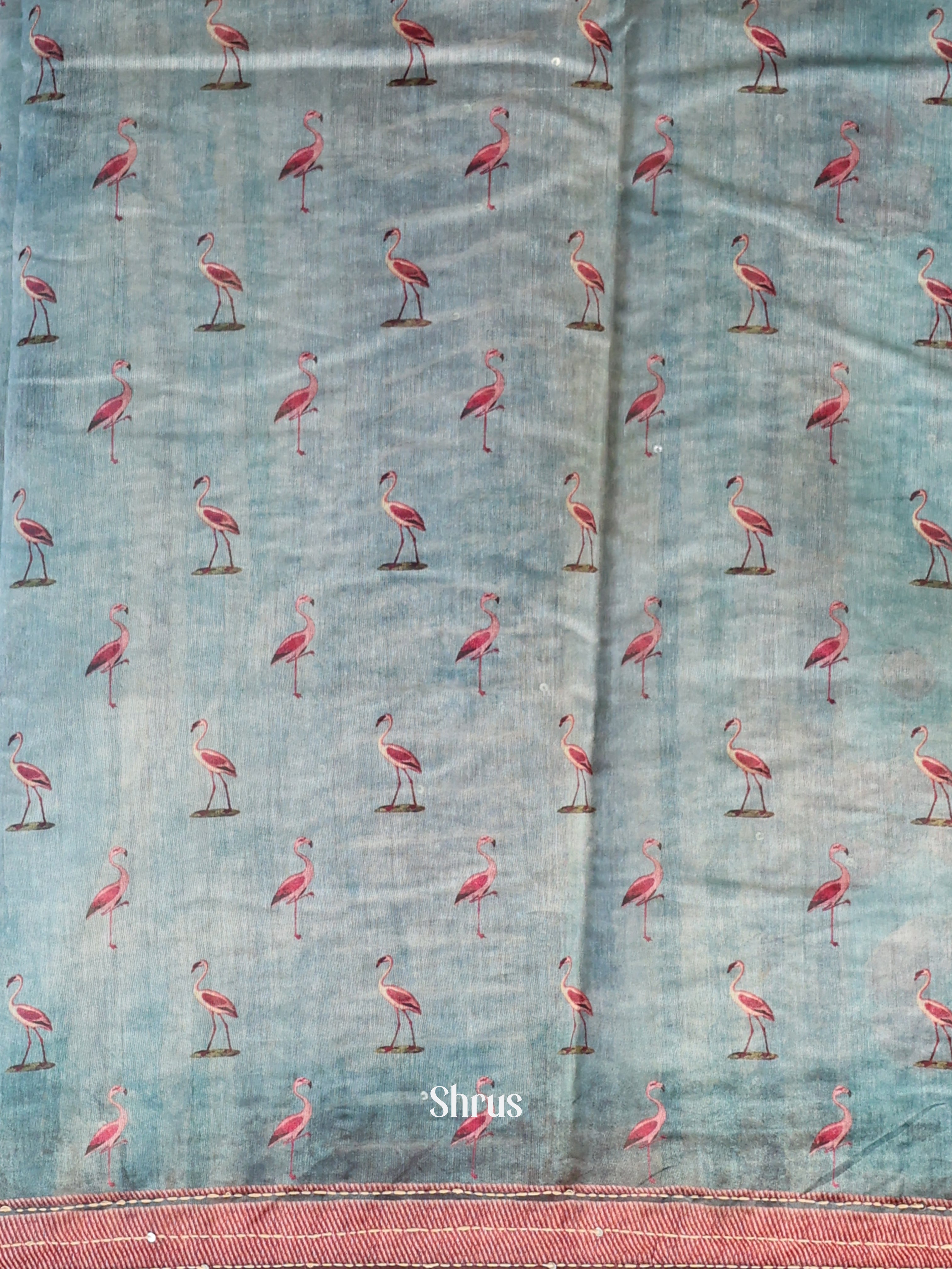 Blue & Brown - Semi Kantha Saree - Shop on Shrus.com