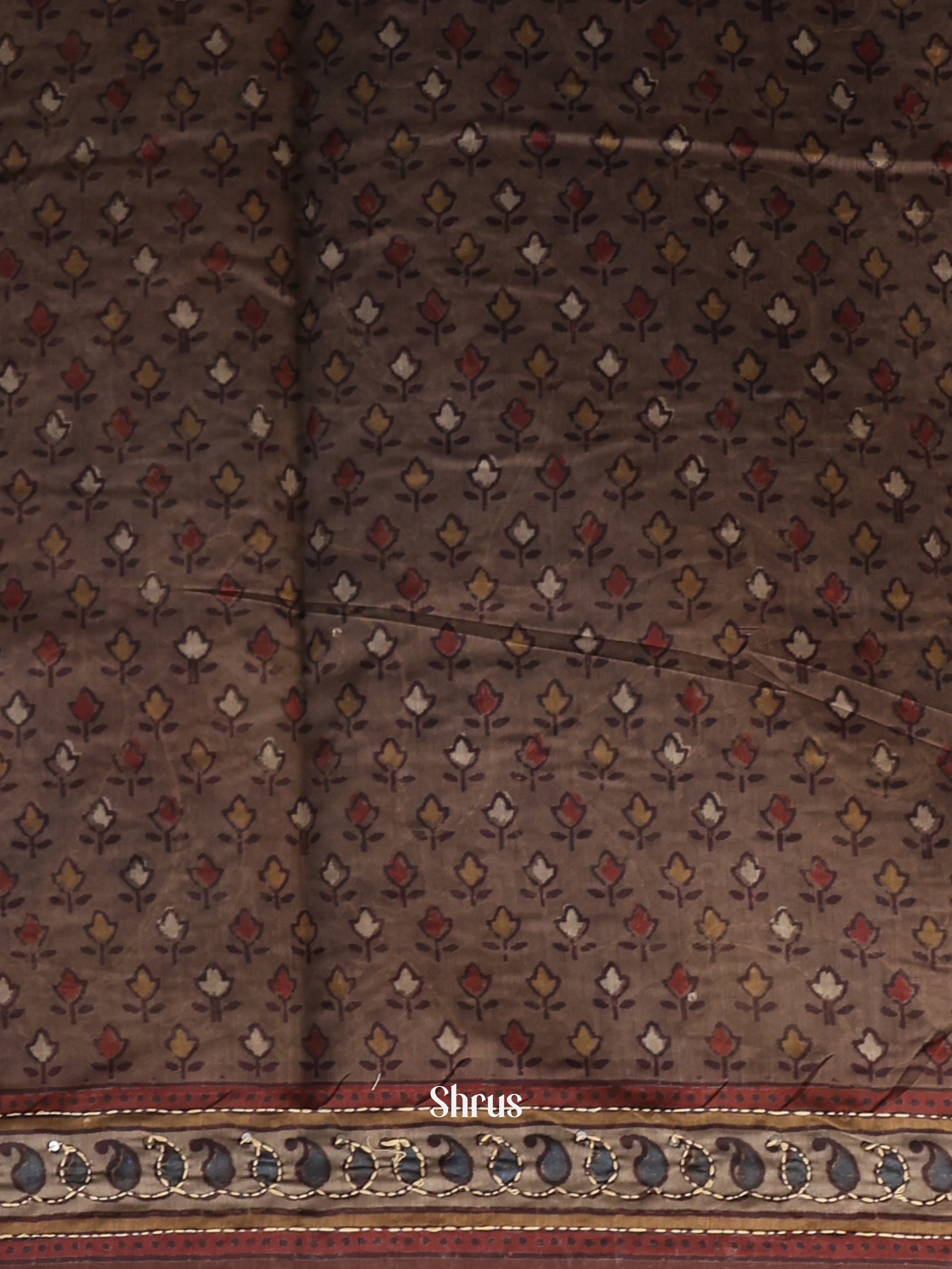 CJS23292 - Semi Kantha Saree - Shop on Shrus.com