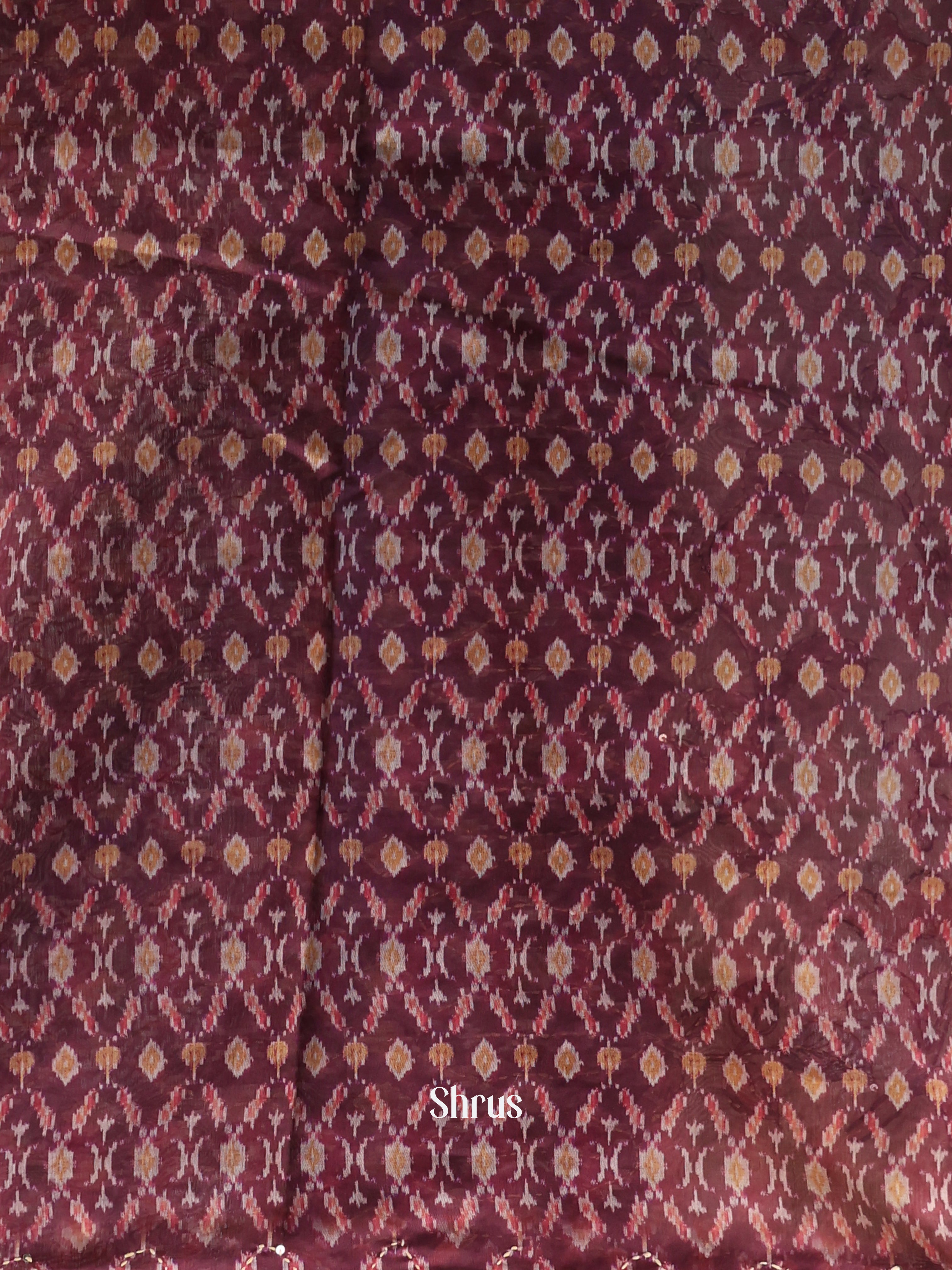 Elachi Green & Brown - Semi Kantha Saree - Shop on Shrus.com