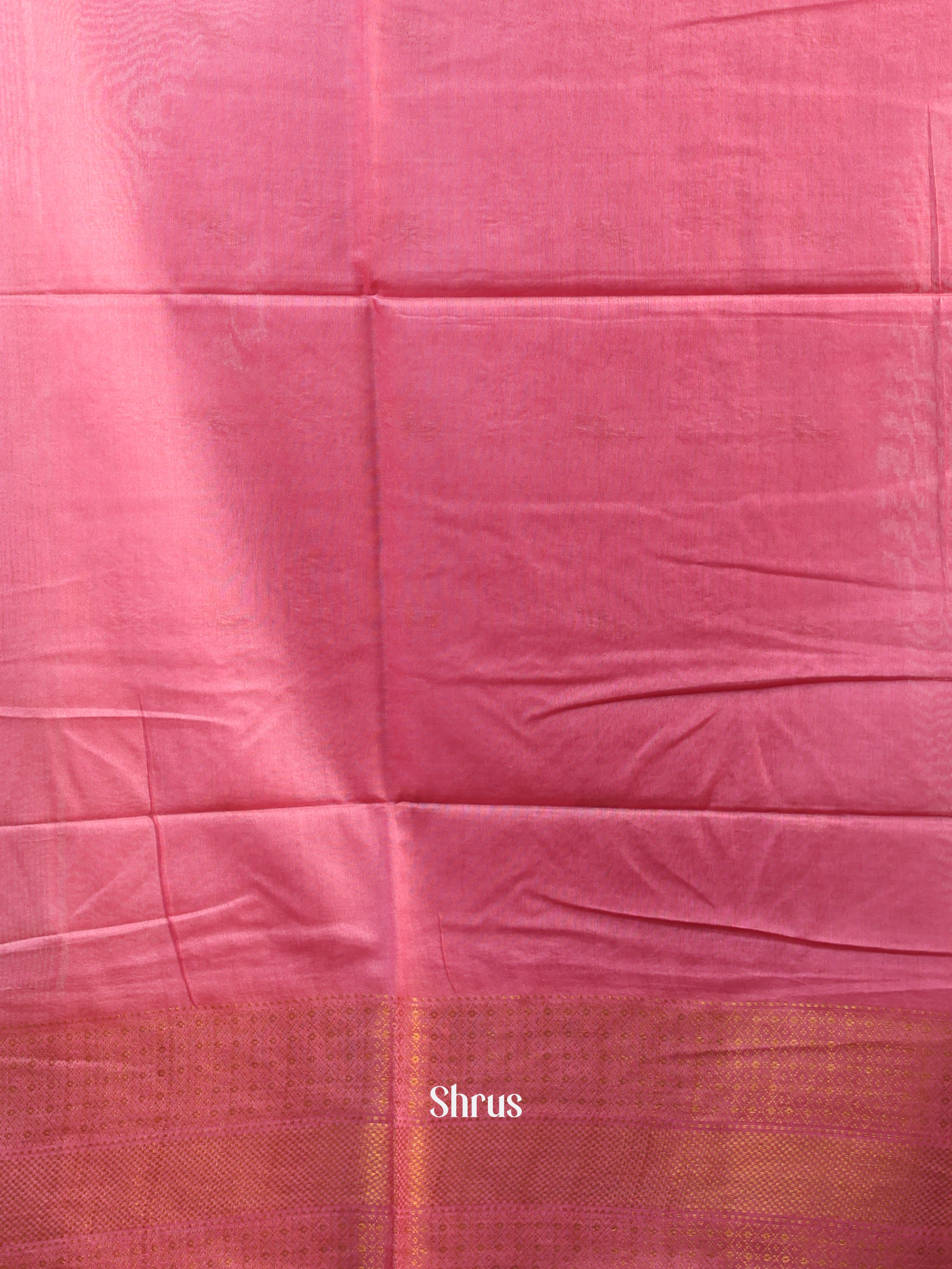 Grey & Pink -Semi Tussar Saree - Shop on Shrus.com
