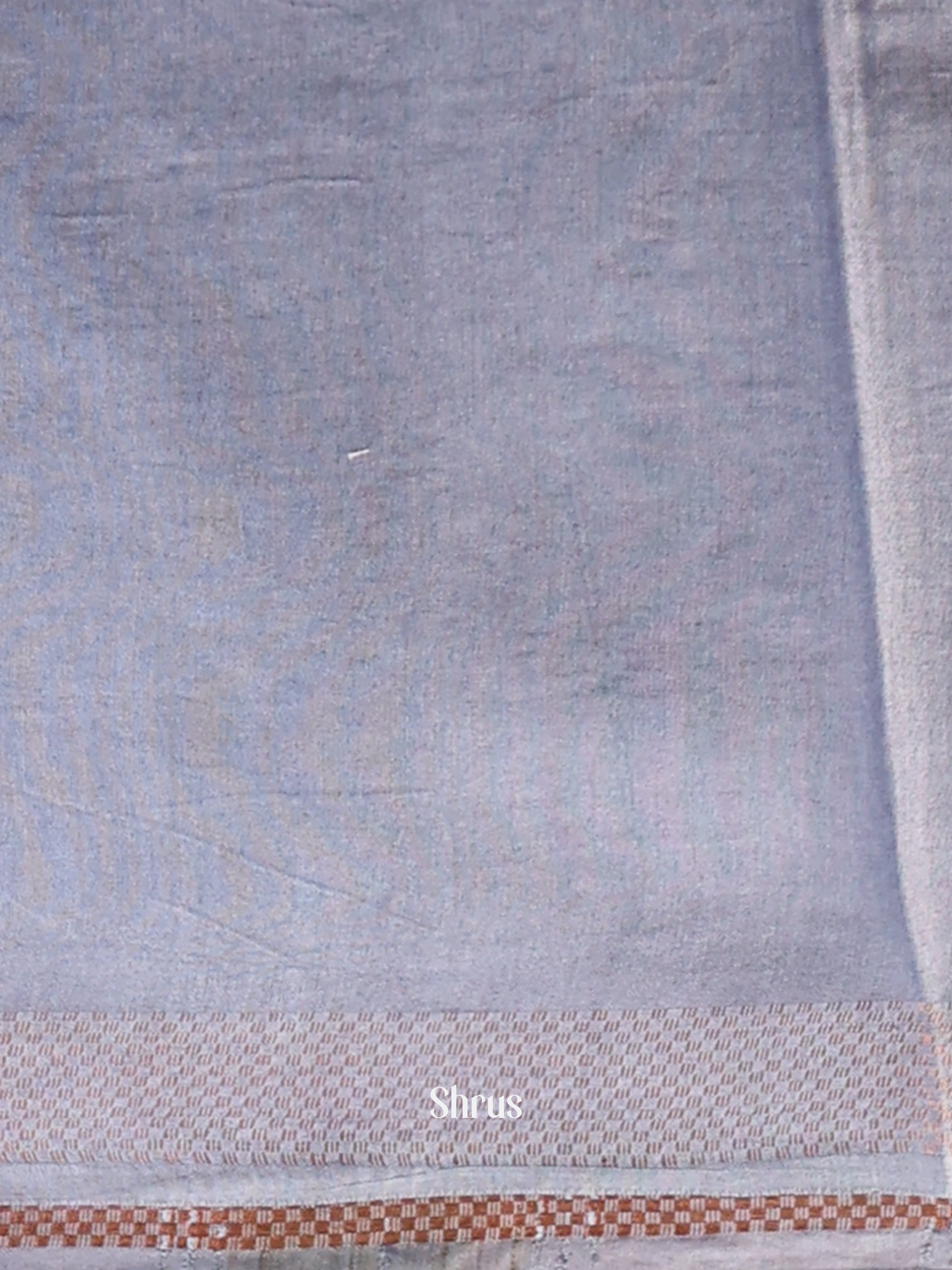 Blue & Grey - Semi Tussar Saree - Shop on Shrus.com