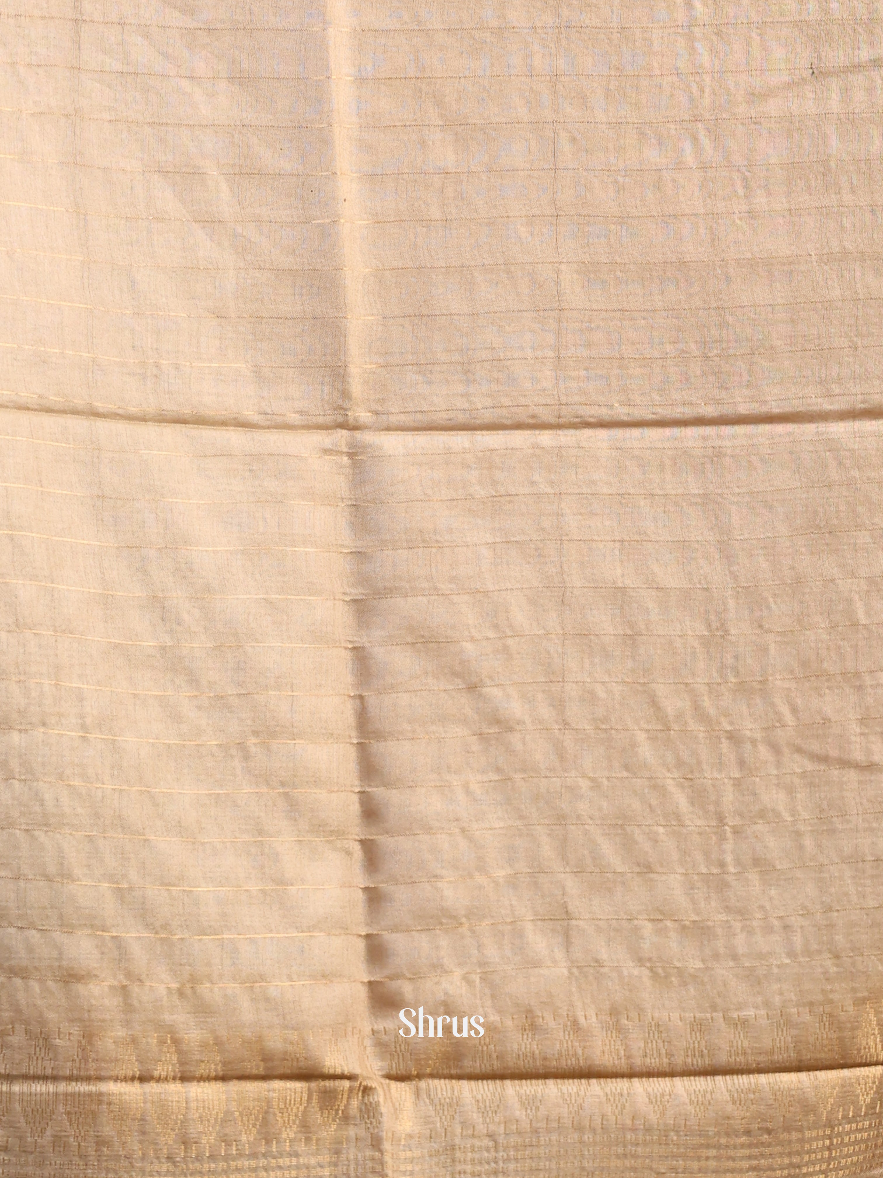 Brown & Cream -Semi Tussar - Shop on Shrus.com