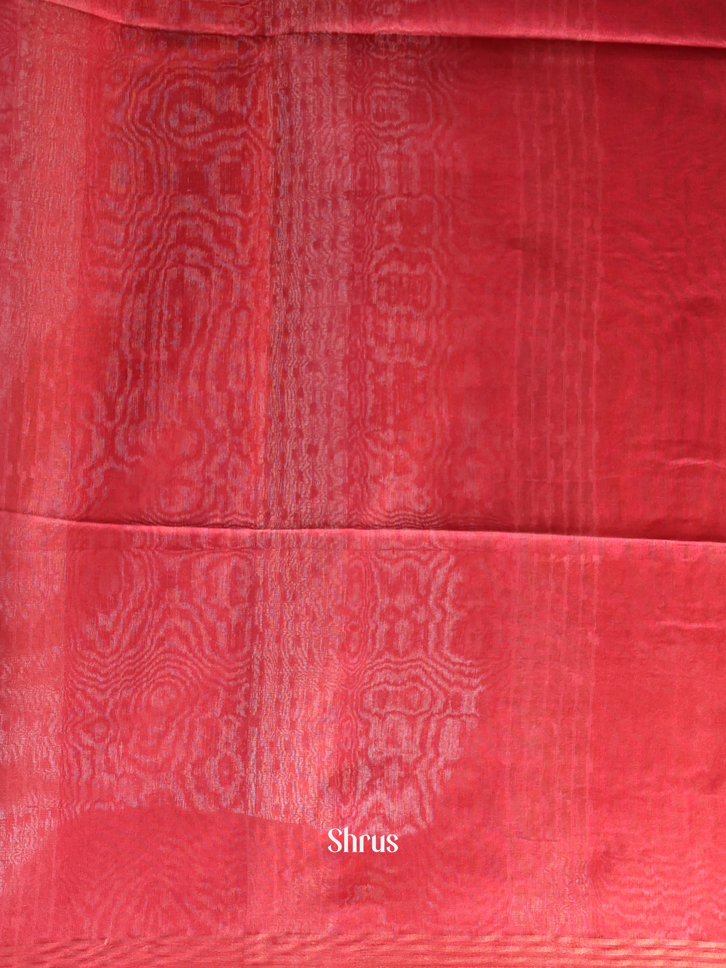Blue & Red - Semi Tussar Saree - Shop on Shrus.com