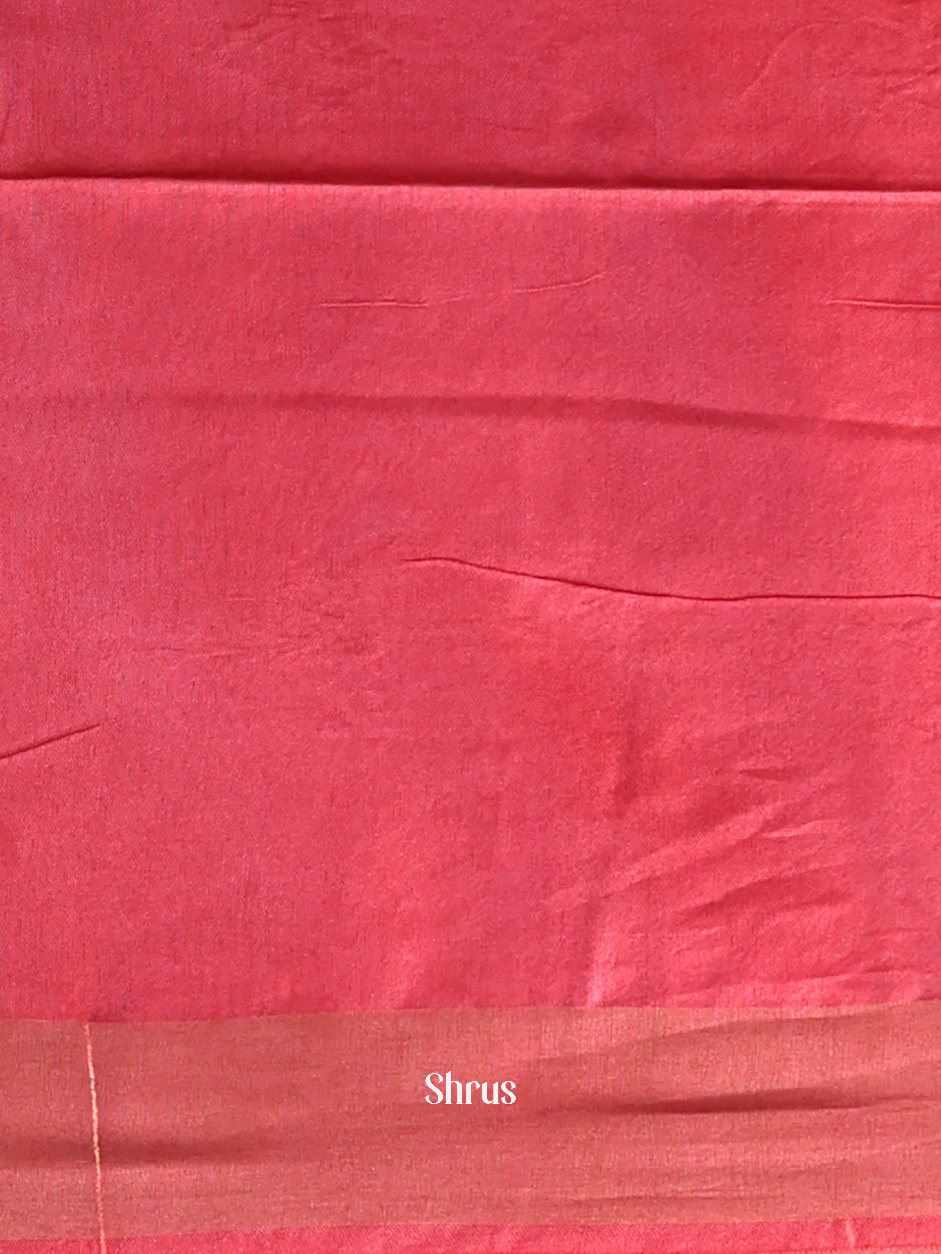 Violet & Red- Semi Tussar Saree - Shop on Shrus.com