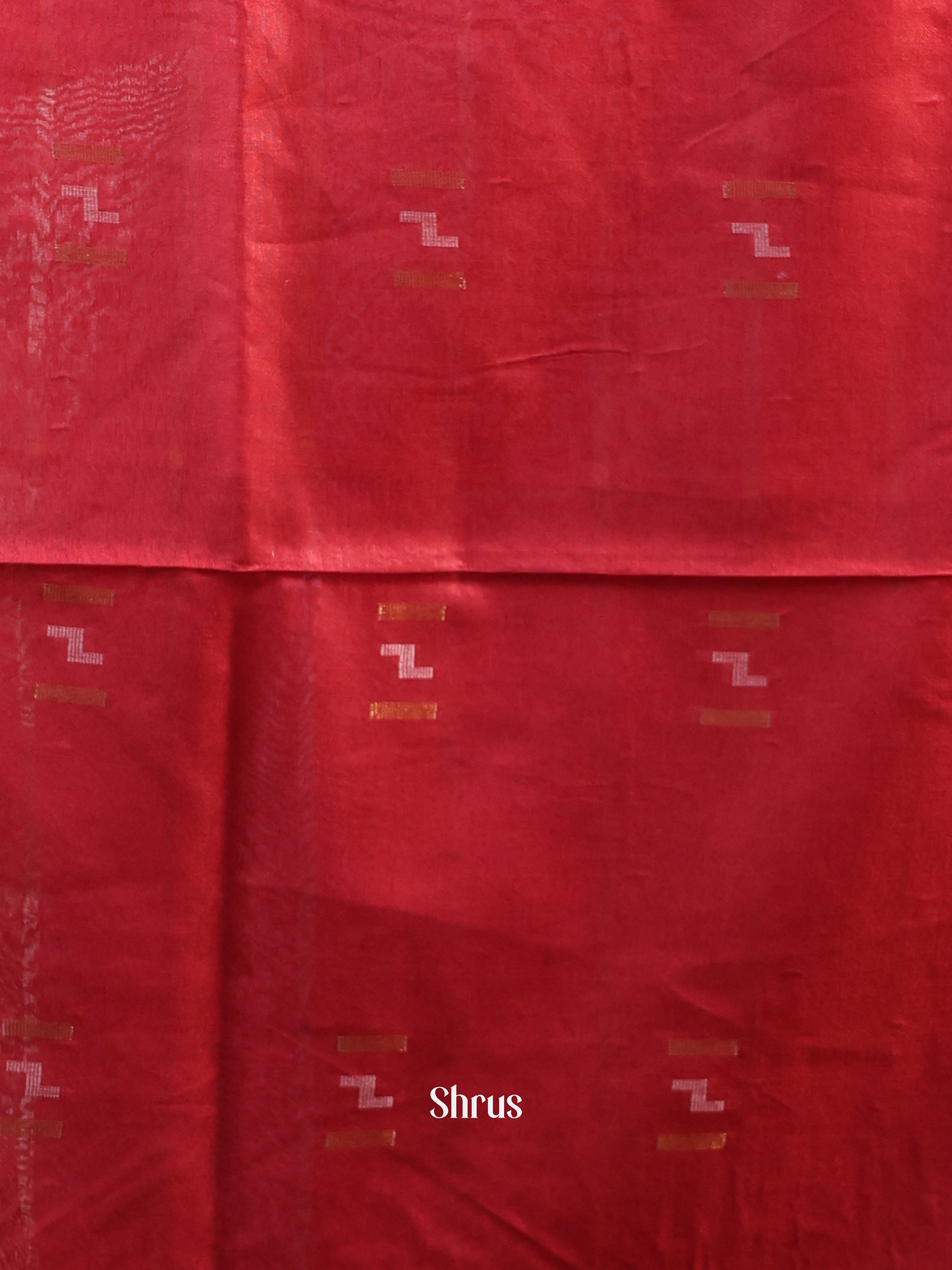 Blue & Red -Semi Tussar - Shop on Shrus.com