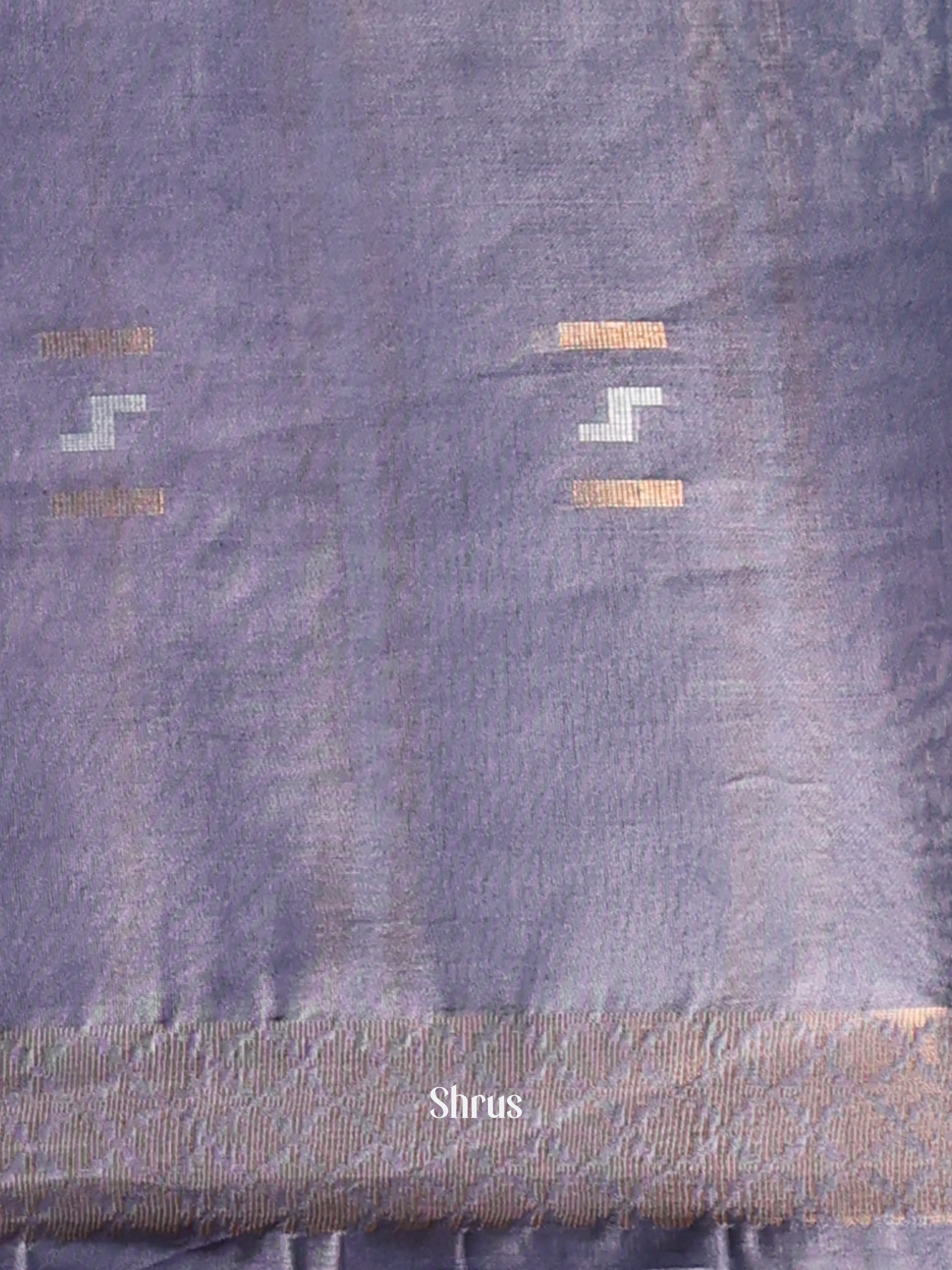 Blue & Purple- Semi Tussar Saree - Shop on Shrus.com